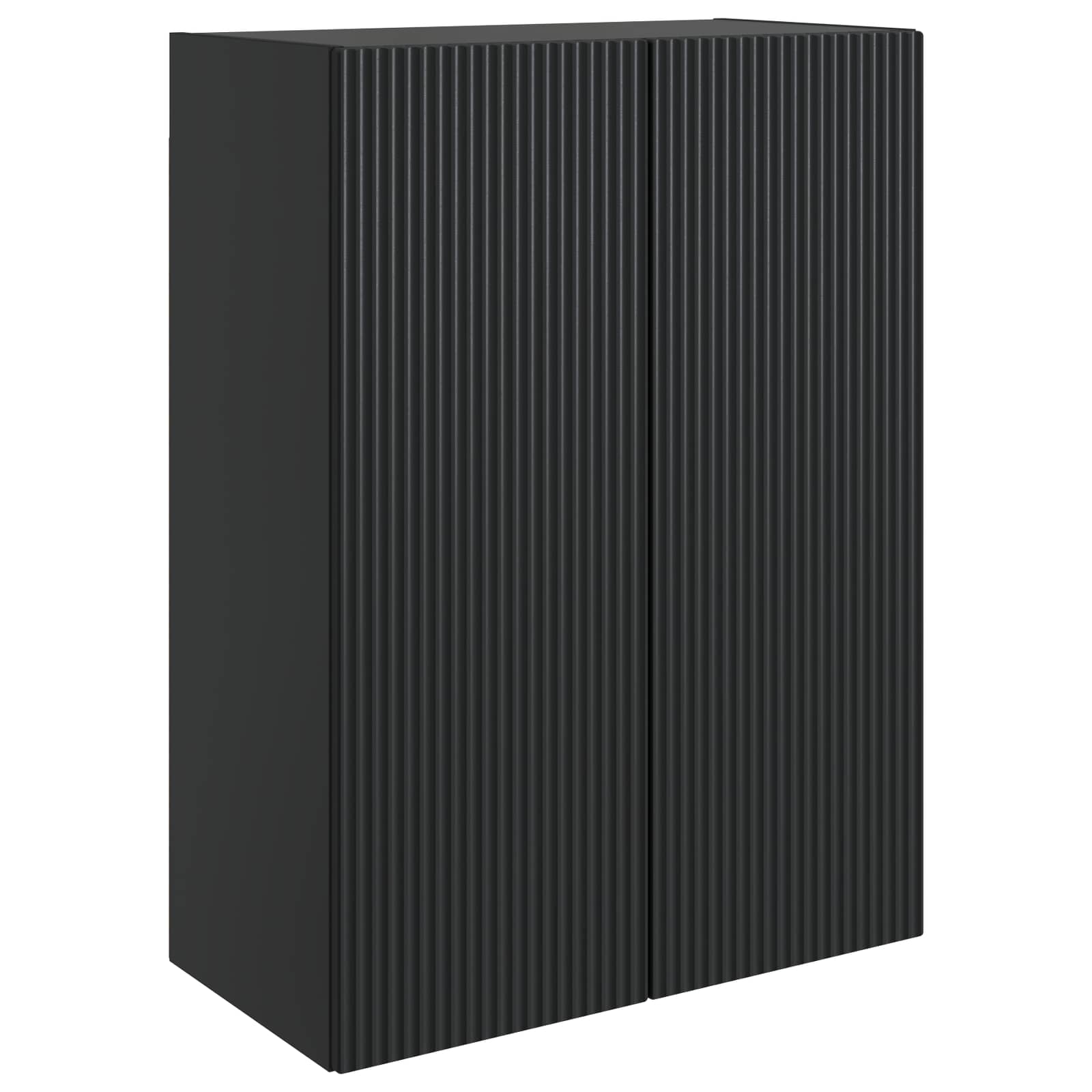 Wandkast Zwart 66 x 34,5 x 90 cm Bewerkt hout is nu te koop bij PeponiXL, paradijselijk wonen!