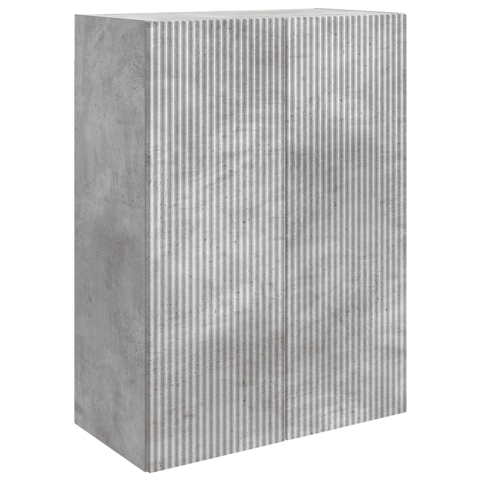 Wandkast Betongrijs 66 x 34,5 x 90 cm Bewerkt hout is nu te koop bij PeponiXL, paradijselijk wonen!