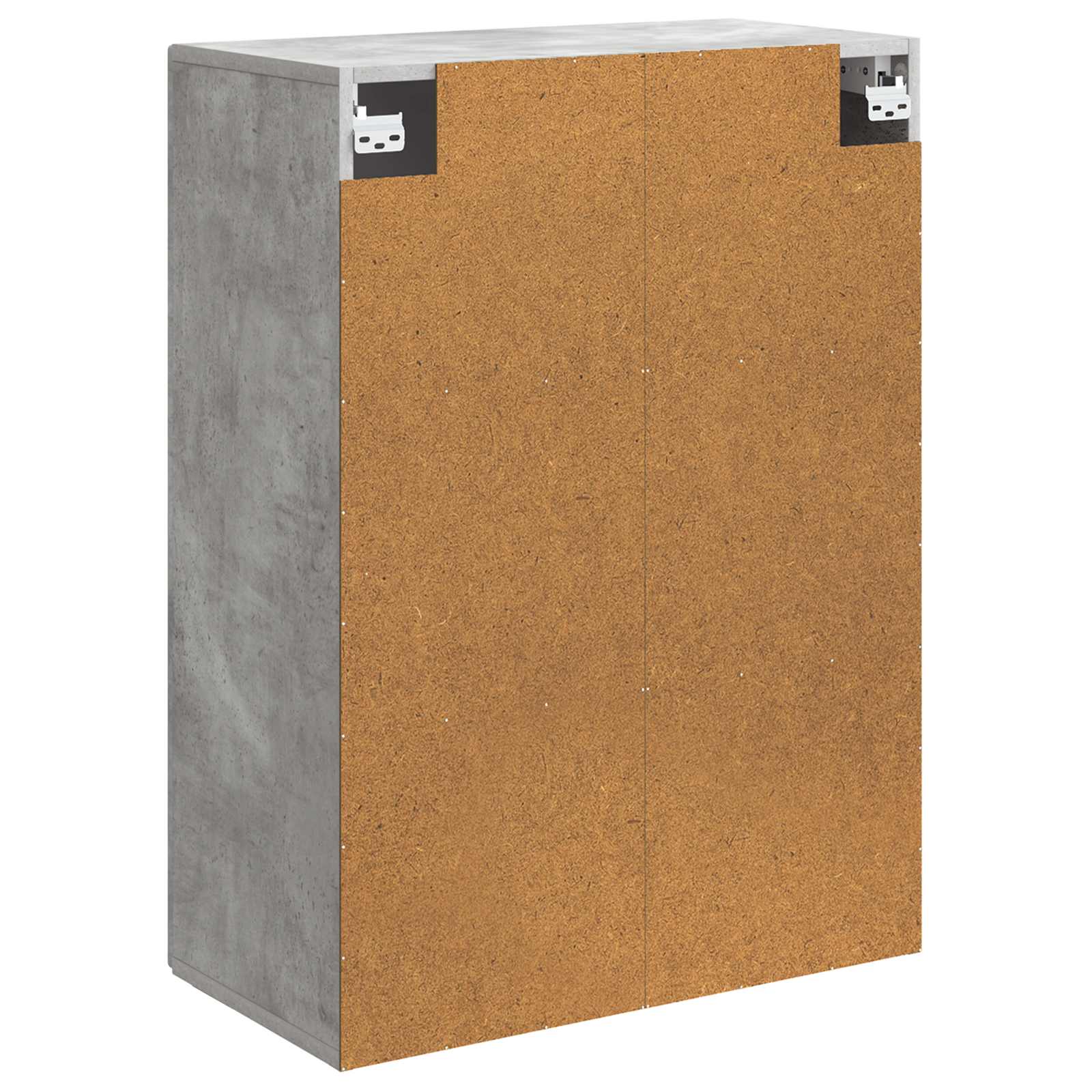 Wandkast Betongrijs 66 x 34,5 x 90 cm Bewerkt hout is nu te koop bij PeponiXL, paradijselijk wonen!