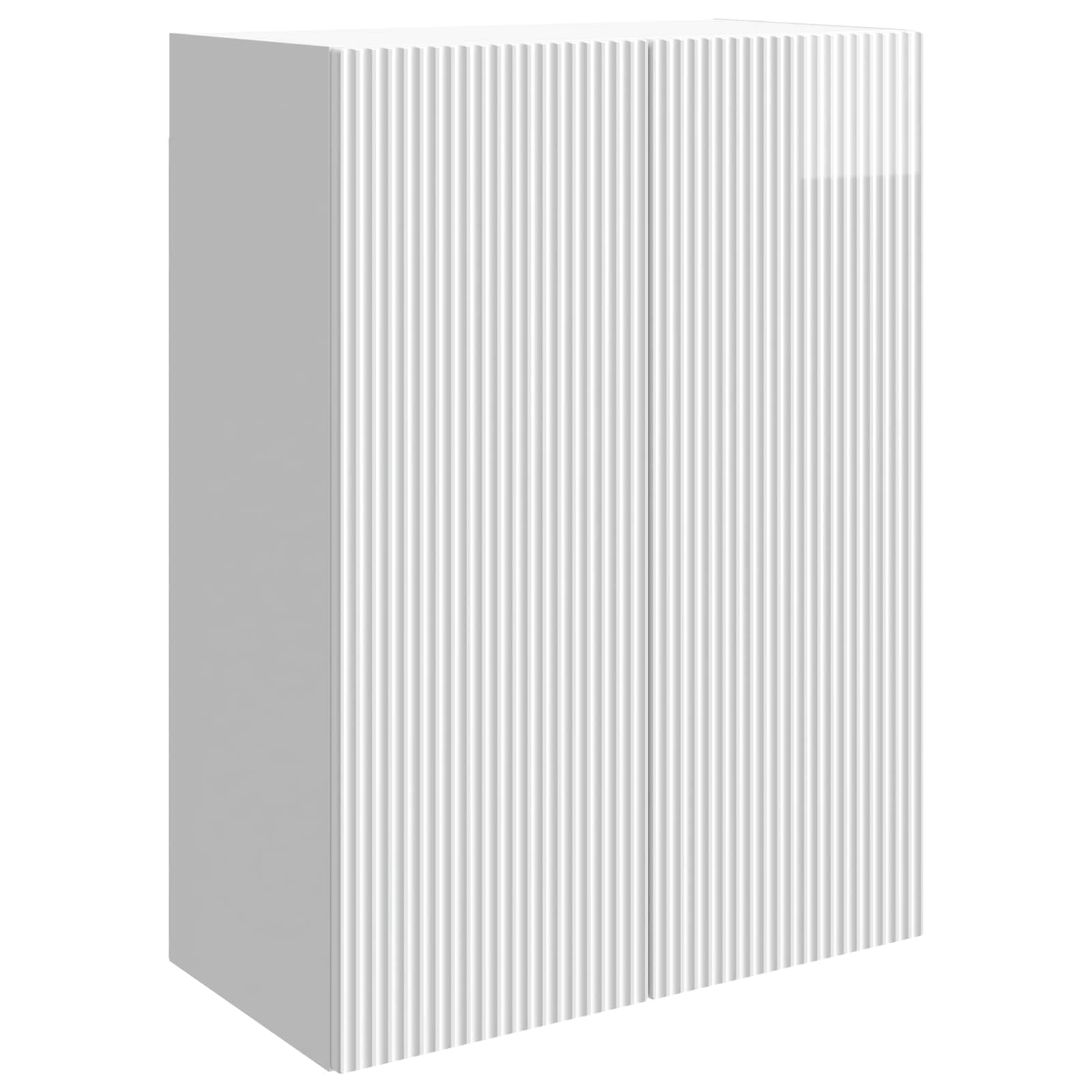Wandkast Hoogglans Wit 66 x 34,5 x 90 cm Bewerkt hout is nu te koop bij PeponiXL, paradijselijk wonen!