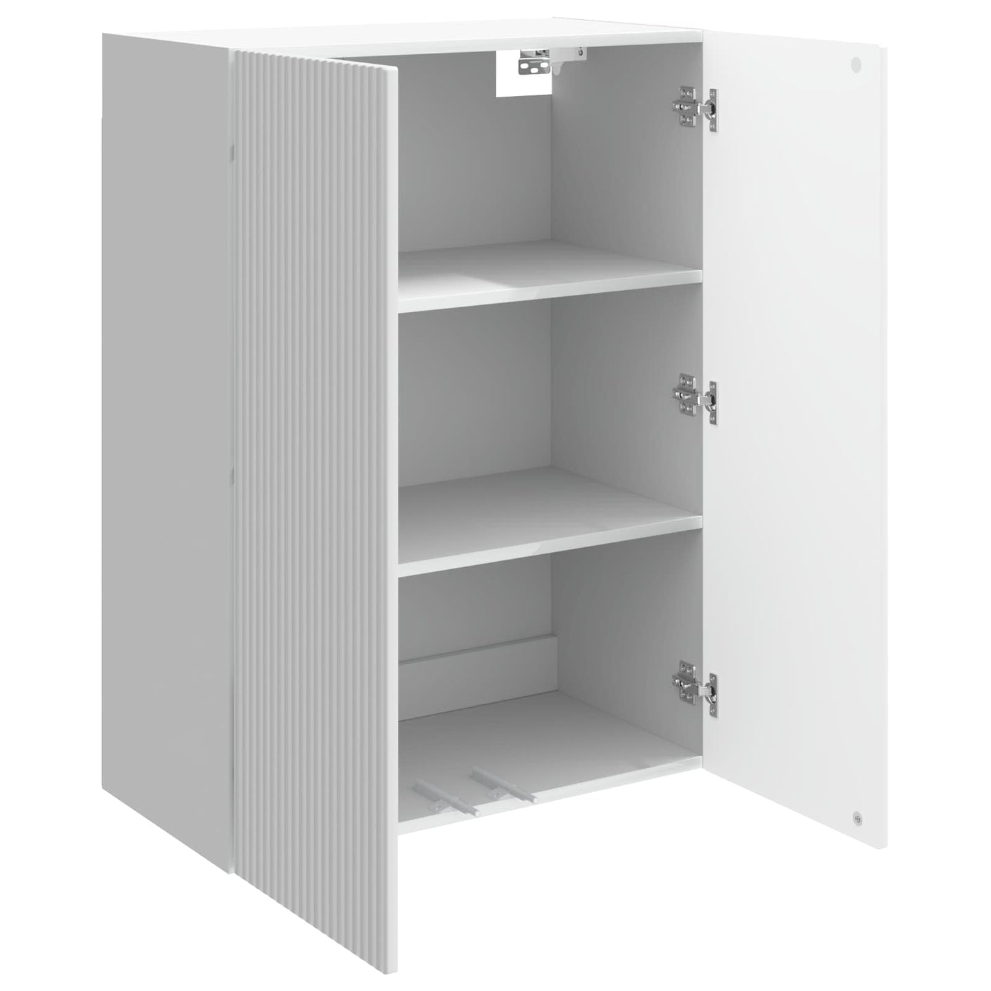 Wandkast Hoogglans Wit 66 x 34,5 x 90 cm Bewerkt hout is nu te koop bij PeponiXL, paradijselijk wonen!