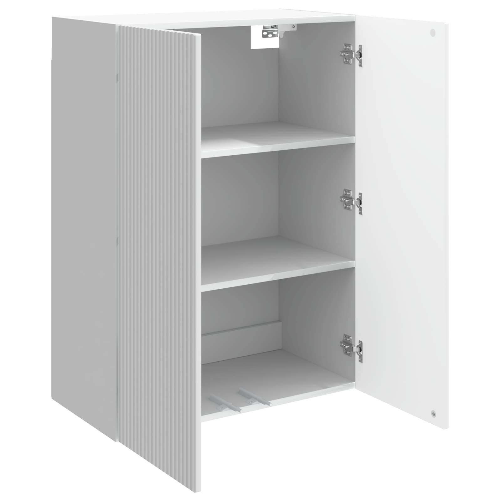 Wandkast Hoogglans Wit 66 x 34,5 x 90 cm Bewerkt hout is nu te koop bij PeponiXL, paradijselijk wonen!