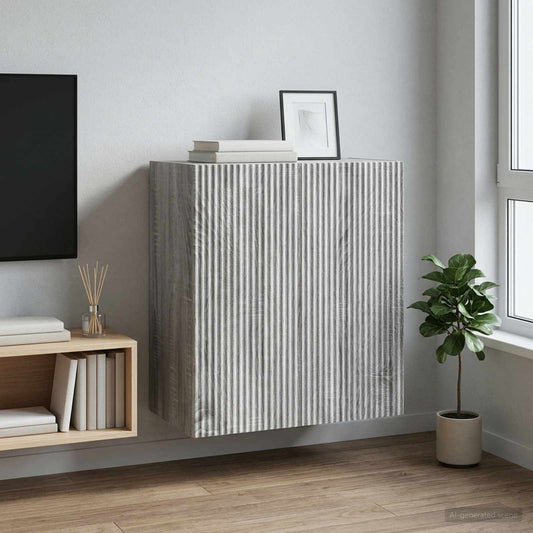 Wandkast Grijs Sonoma 59 x 31 x 60 cm Bewerkt hout is nu te koop bij PeponiXL, paradijselijk wonen!