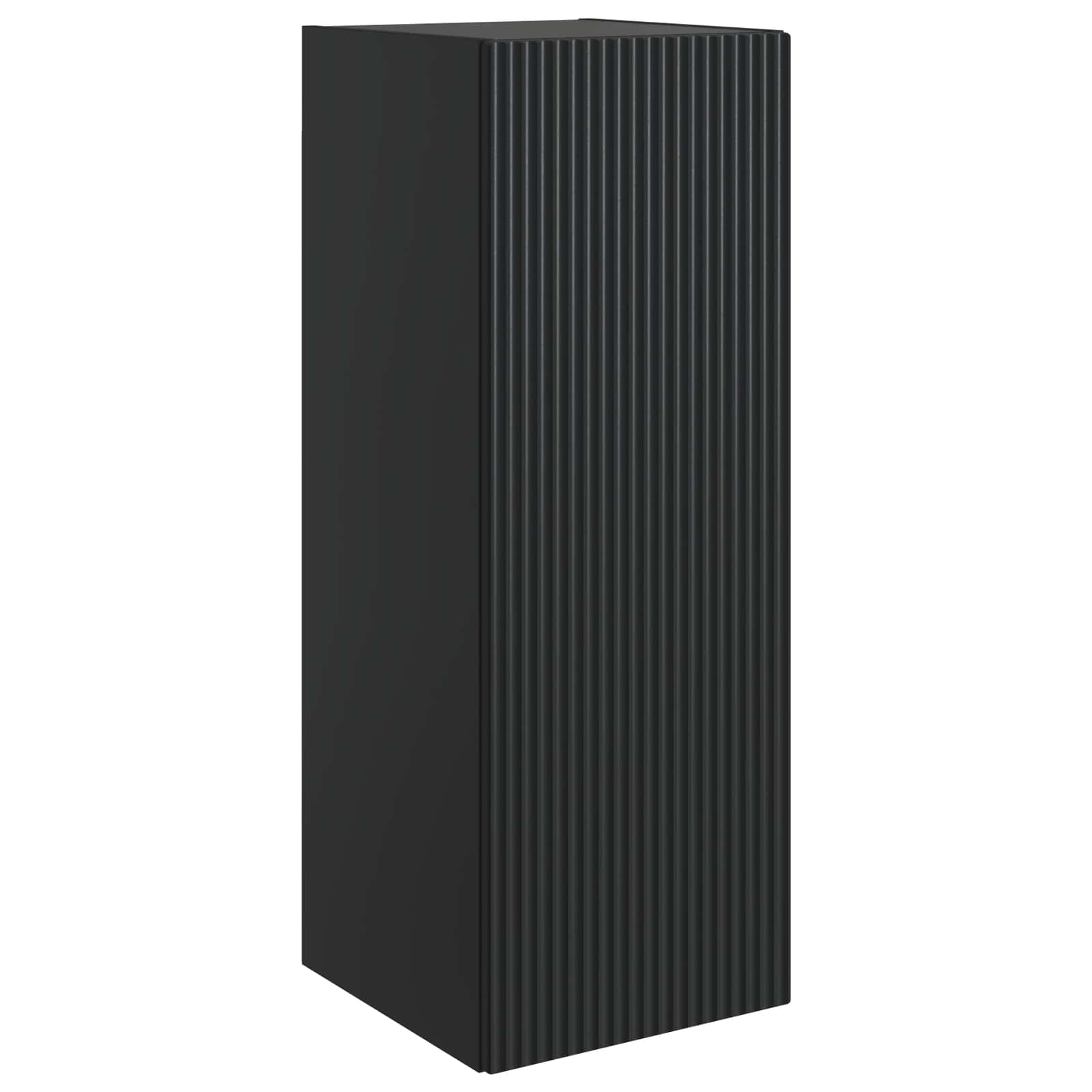 Wandkast Zwart 33 x 34,5 x 90 cm Bewerkt hout is nu te koop bij PeponiXL, paradijselijk wonen!