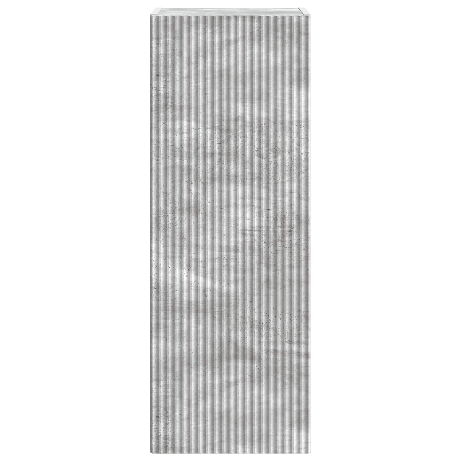 Wandkast Betongrijs 33 x 34,5 x 90 cm Bewerkt hout is nu te koop bij PeponiXL, paradijselijk wonen!