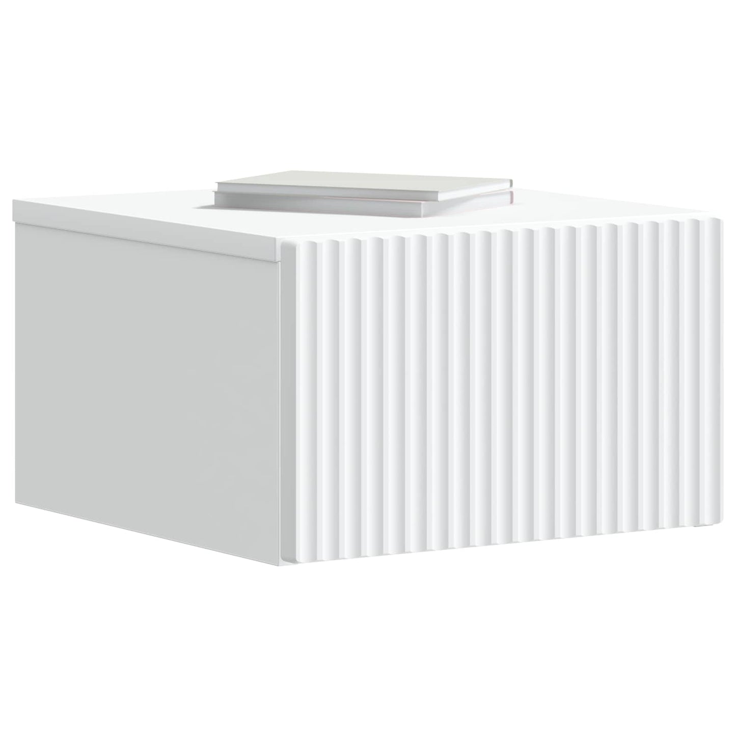 Wandbeugel Bedkast met lade Wit 33 x 34,5 x 20 cm Bewerkt hout is nu te koop bij PeponiXL, paradijselijk wonen!