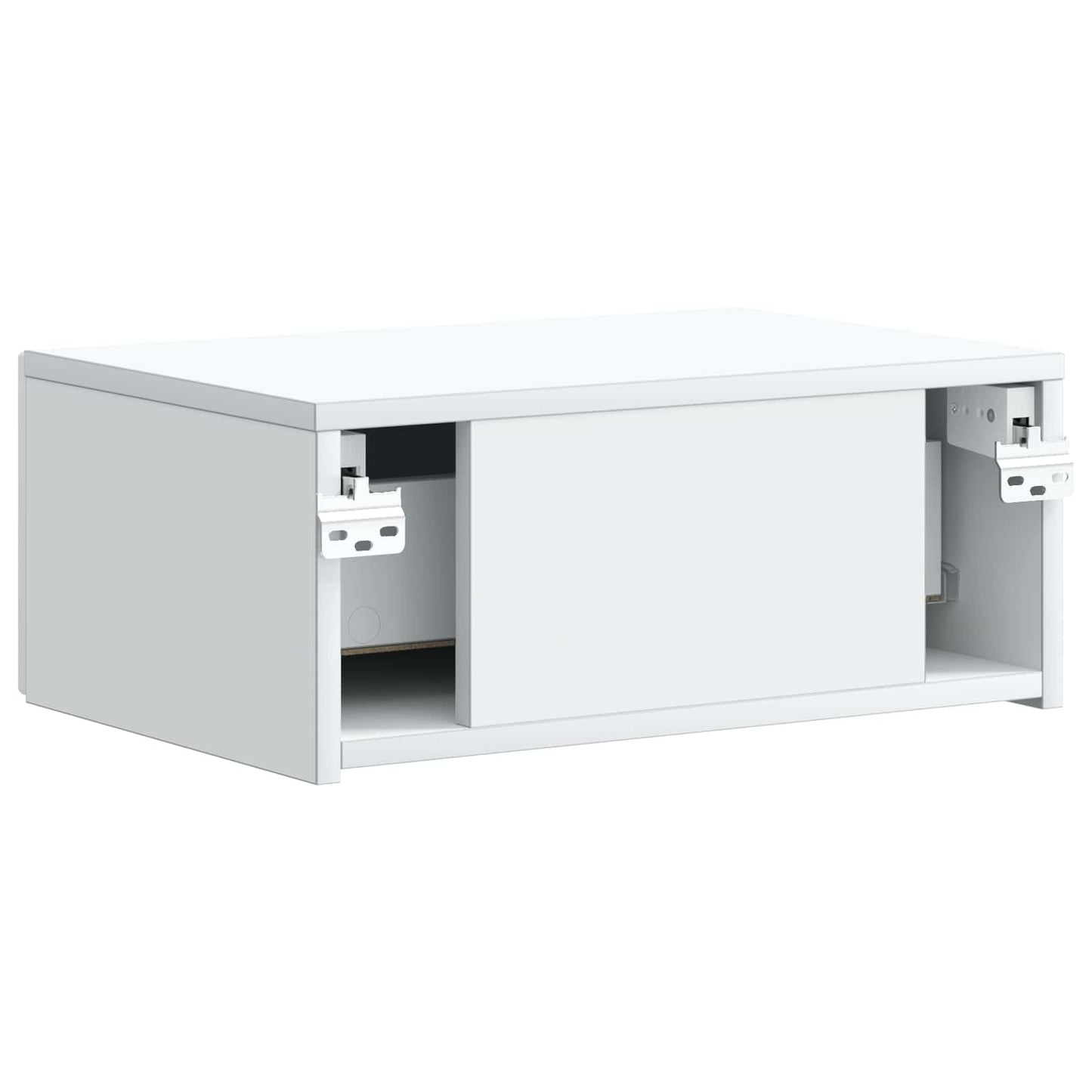 Wandbeugel Bedkast met lade Wit 49 x 34,5 x 20 cm Bewerkt hout is nu te koop bij PeponiXL, paradijselijk wonen!