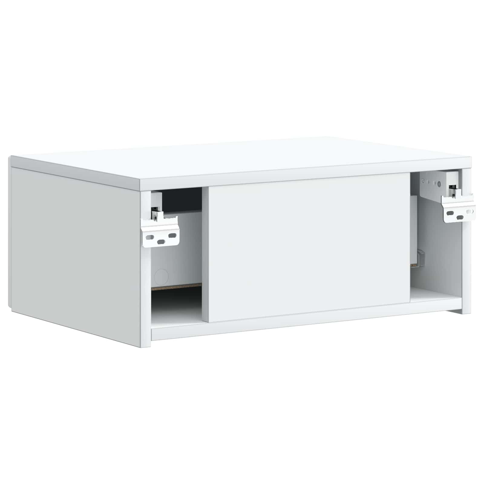 Wandbeugel Bedkast met lade Wit 49 x 34,5 x 20 cm Bewerkt hout is nu te koop bij PeponiXL, paradijselijk wonen!
