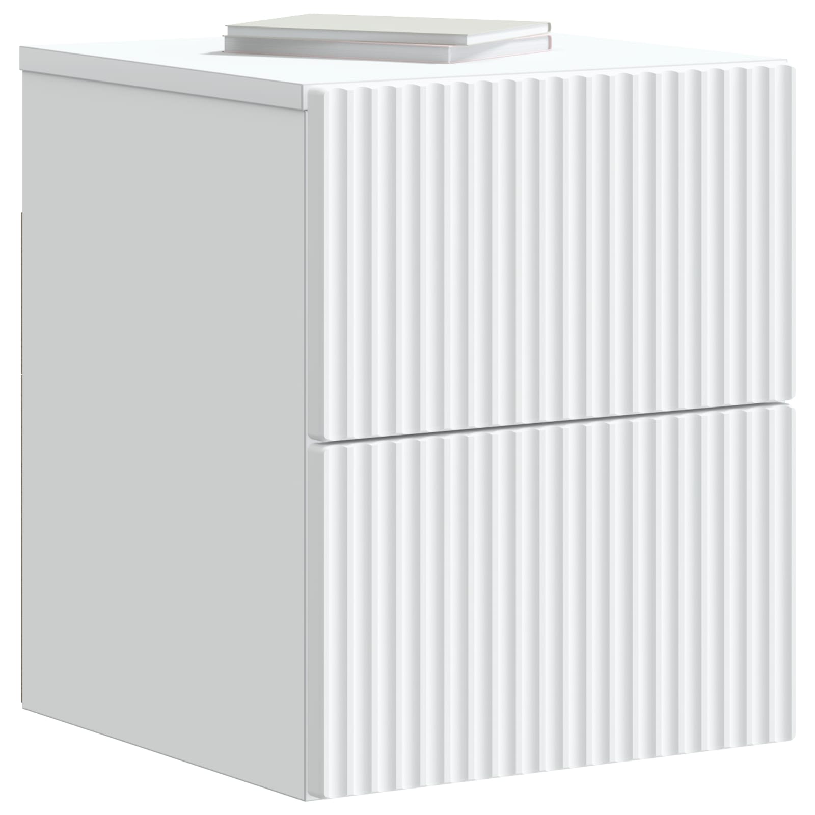Wandbeugel Bedkast met lade Wit 33 x 34,5 x 40 cm Bewerkt hout is nu te koop bij PeponiXL, paradijselijk wonen!