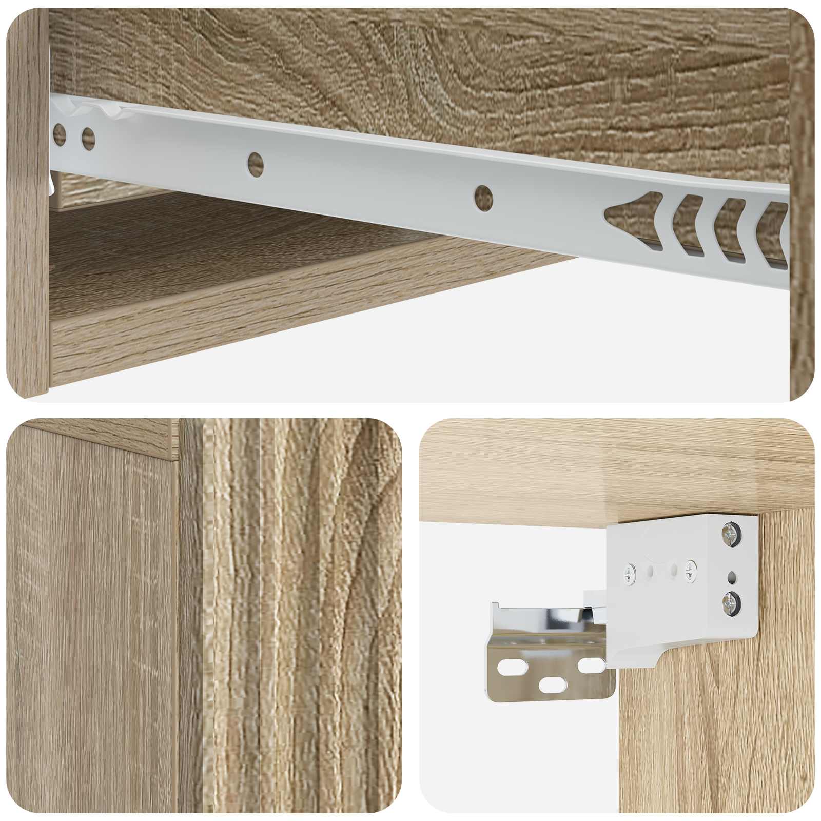 Wandmontage Zijtafel Sonoma Eiken 59 x 34,5 x 17 cm is nu te koop bij PeponiXL, paradijselijk wonen!