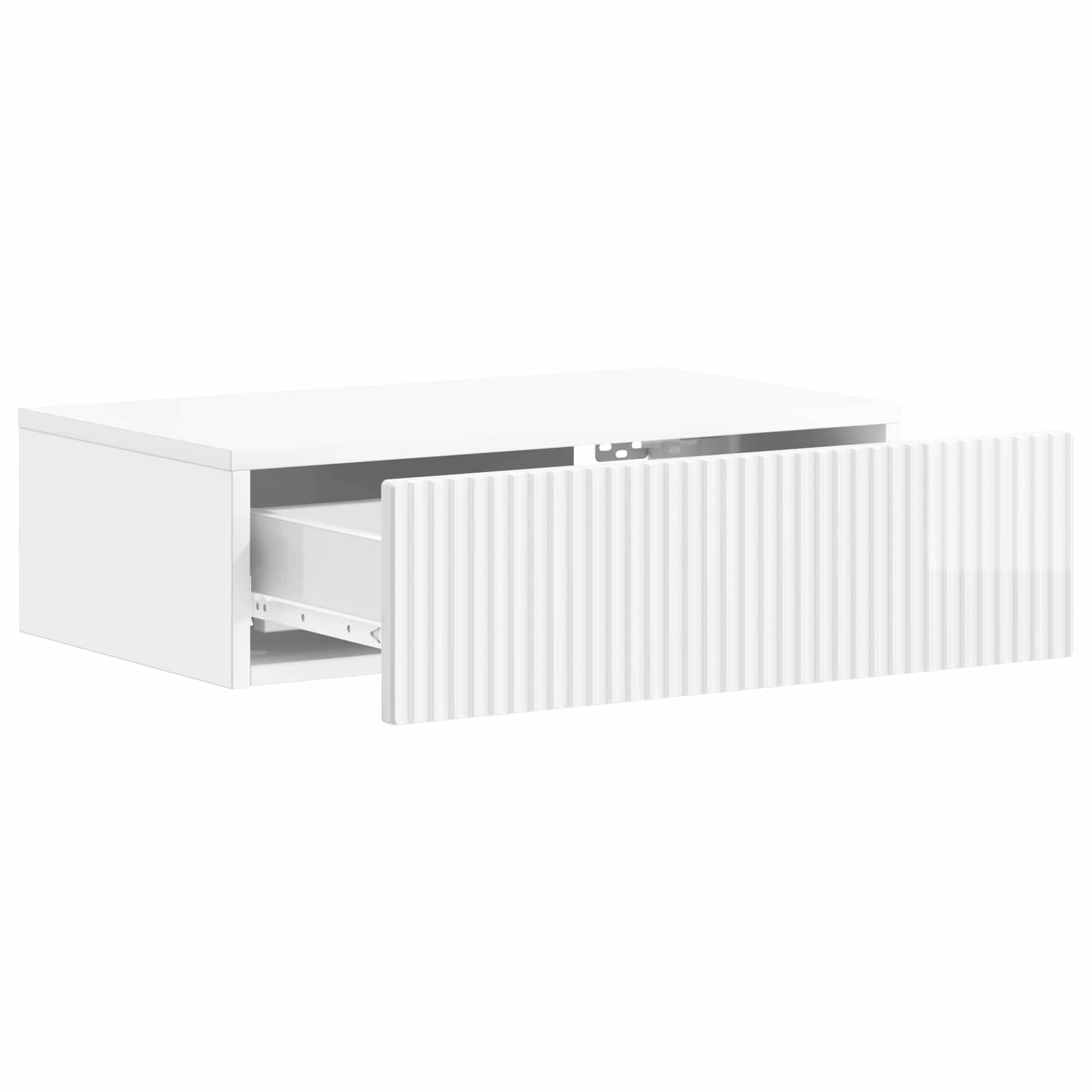 Wandmontage Zijtafel Hoogglans Wit 59 x 34,5 x 17 cm is nu te koop bij PeponiXL, paradijselijk wonen!