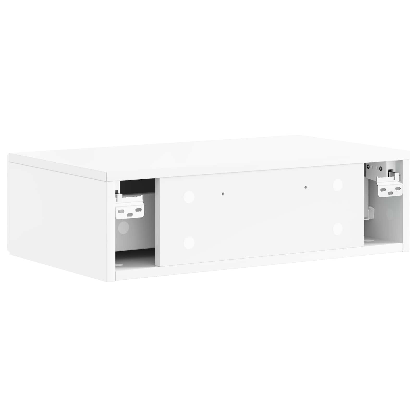 Wandmontage Zijtafel Hoogglans Wit 59 x 34,5 x 17 cm is nu te koop bij PeponiXL, paradijselijk wonen!