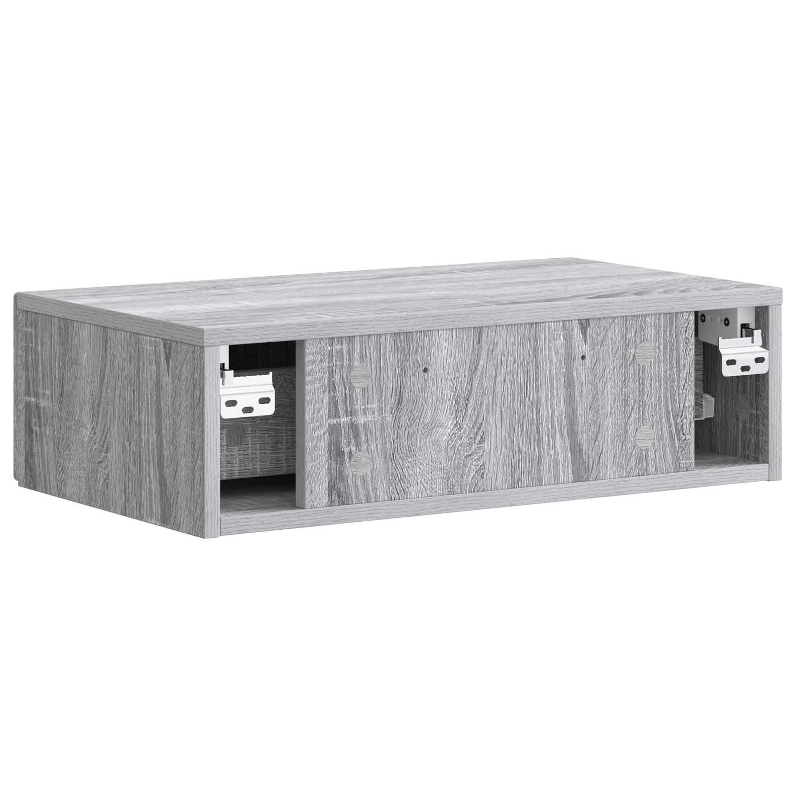 Wandmontage Zijtafel Grijs sonoma 59 x 34,5 x 17 cm is nu te koop bij PeponiXL, paradijselijk wonen!