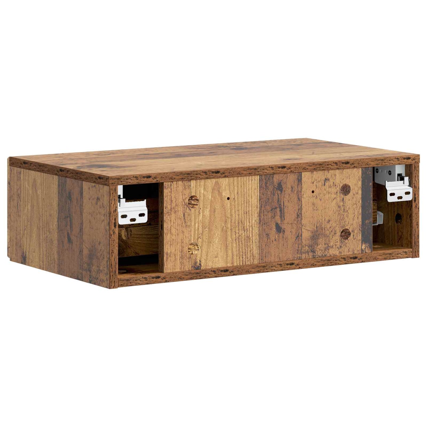 Wandmontage Zijtafel Oud hout 59 x 34,5 x 17 cm Bewerkt hout is nu te koop bij PeponiXL, paradijselijk wonen!
