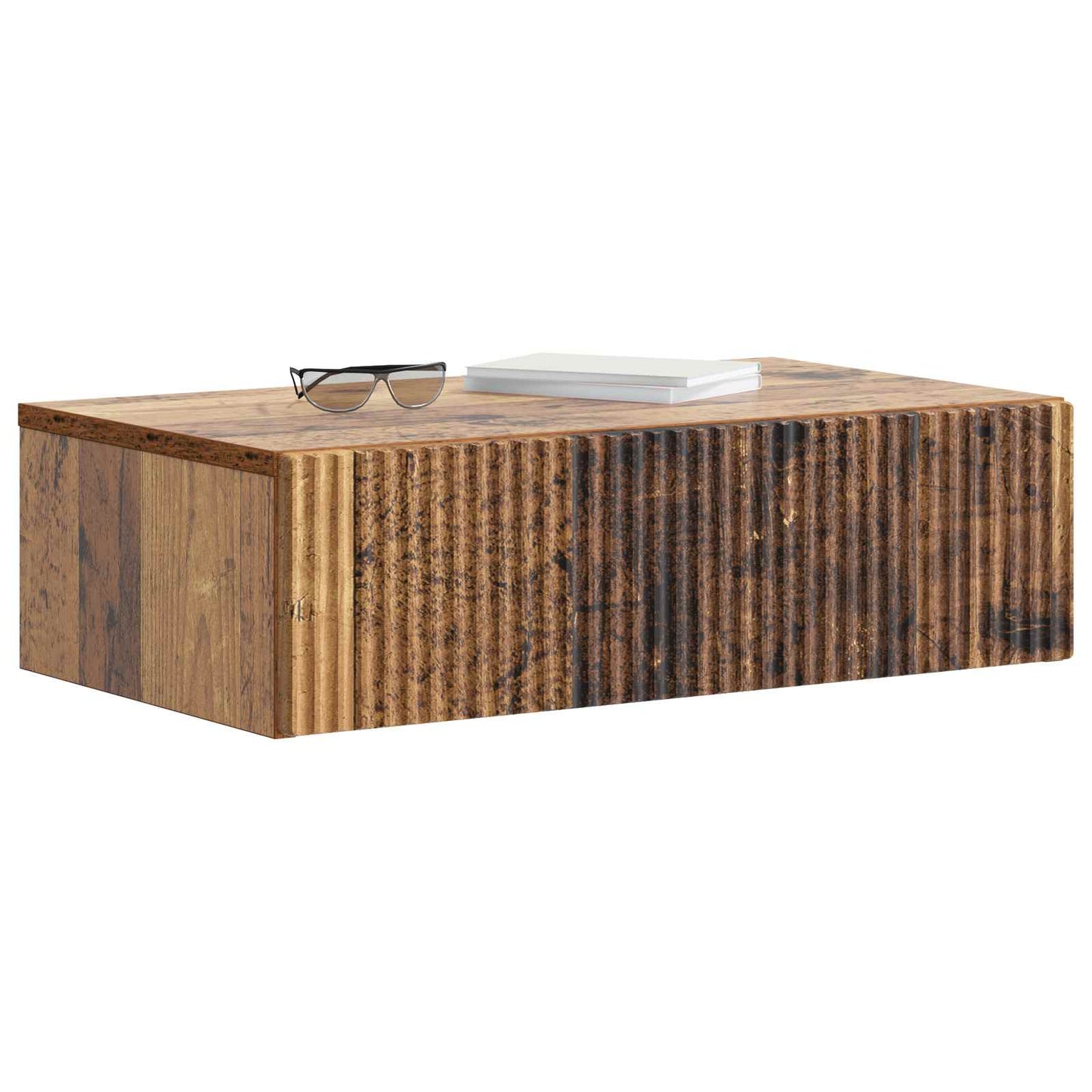 Wandmontage Zijtafel Oud hout 59 x 34,5 x 17 cm Bewerkt hout is nu te koop bij PeponiXL, paradijselijk wonen!