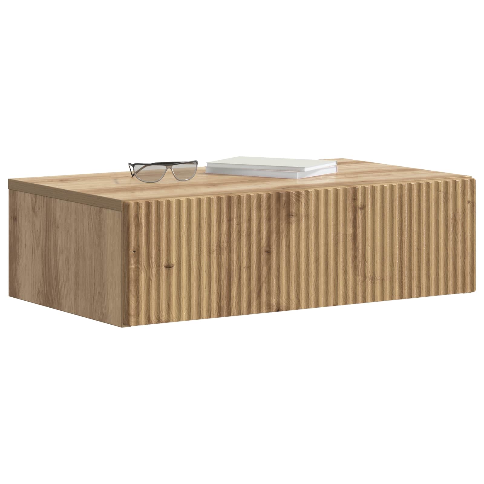 Wandmontage Zijtafel Artisanaal eiken 59 x 34,5 x 17 cm is nu te koop bij PeponiXL, paradijselijk wonen!