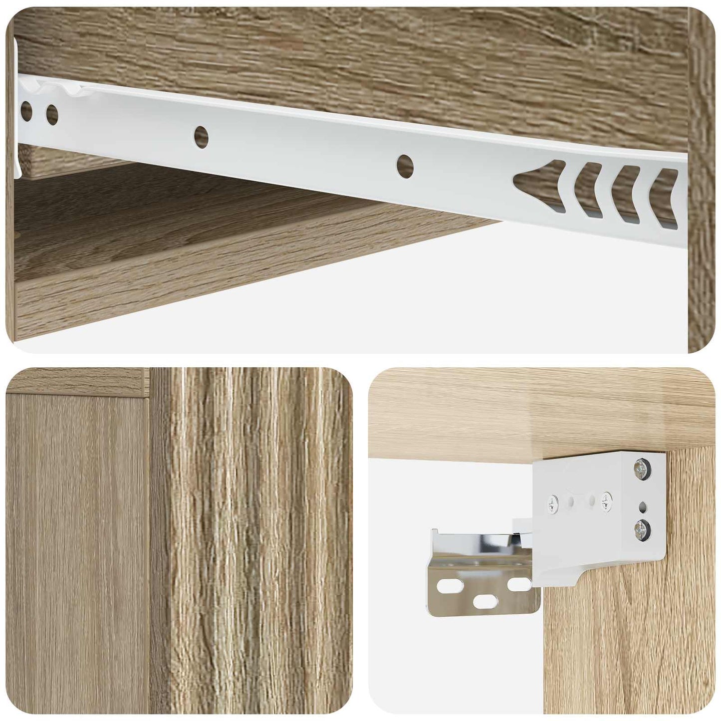 Wandmontage Zijtafel Sonoma Eiken 87,5 x 34,5 x 17 cm is nu te koop bij PeponiXL, paradijselijk wonen!