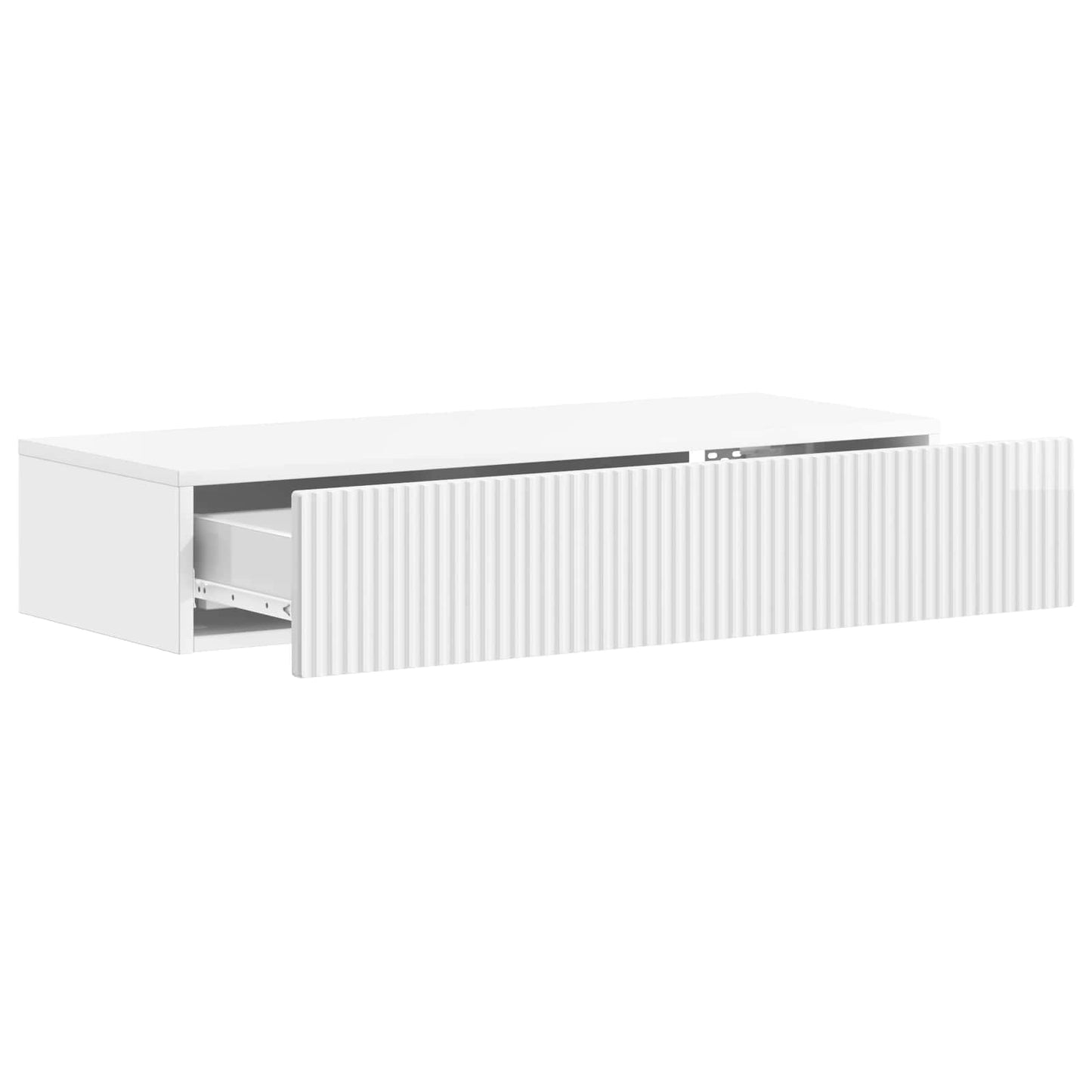 Wandmontage Zijtafel Hoogglans Wit 87,5 x 34,5 x 17 cm is nu te koop bij PeponiXL, paradijselijk wonen!