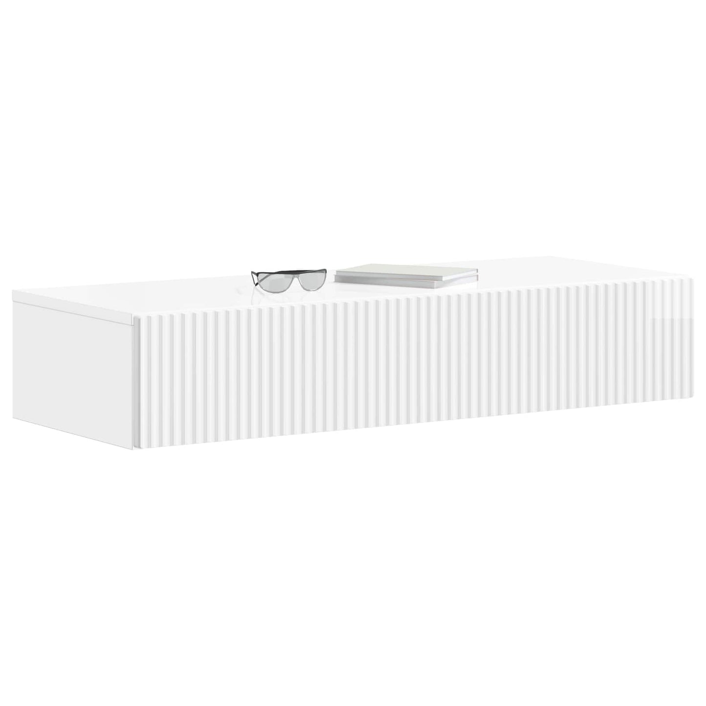 Wandmontage Zijtafel Hoogglans Wit 87,5 x 34,5 x 17 cm is nu te koop bij PeponiXL, paradijselijk wonen!