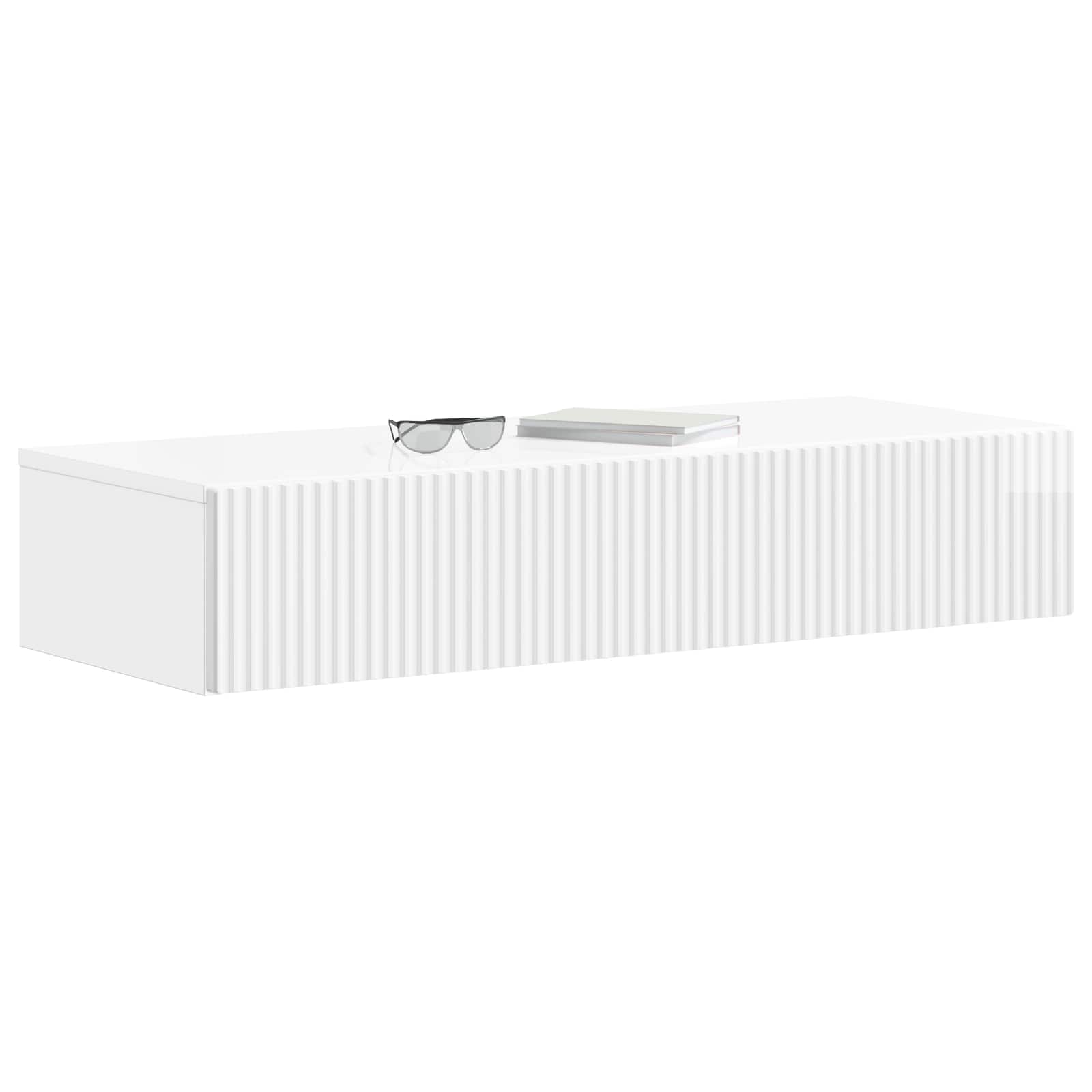 Wandmontage Zijtafel Hoogglans Wit 87,5 x 34,5 x 17 cm is nu te koop bij PeponiXL, paradijselijk wonen!