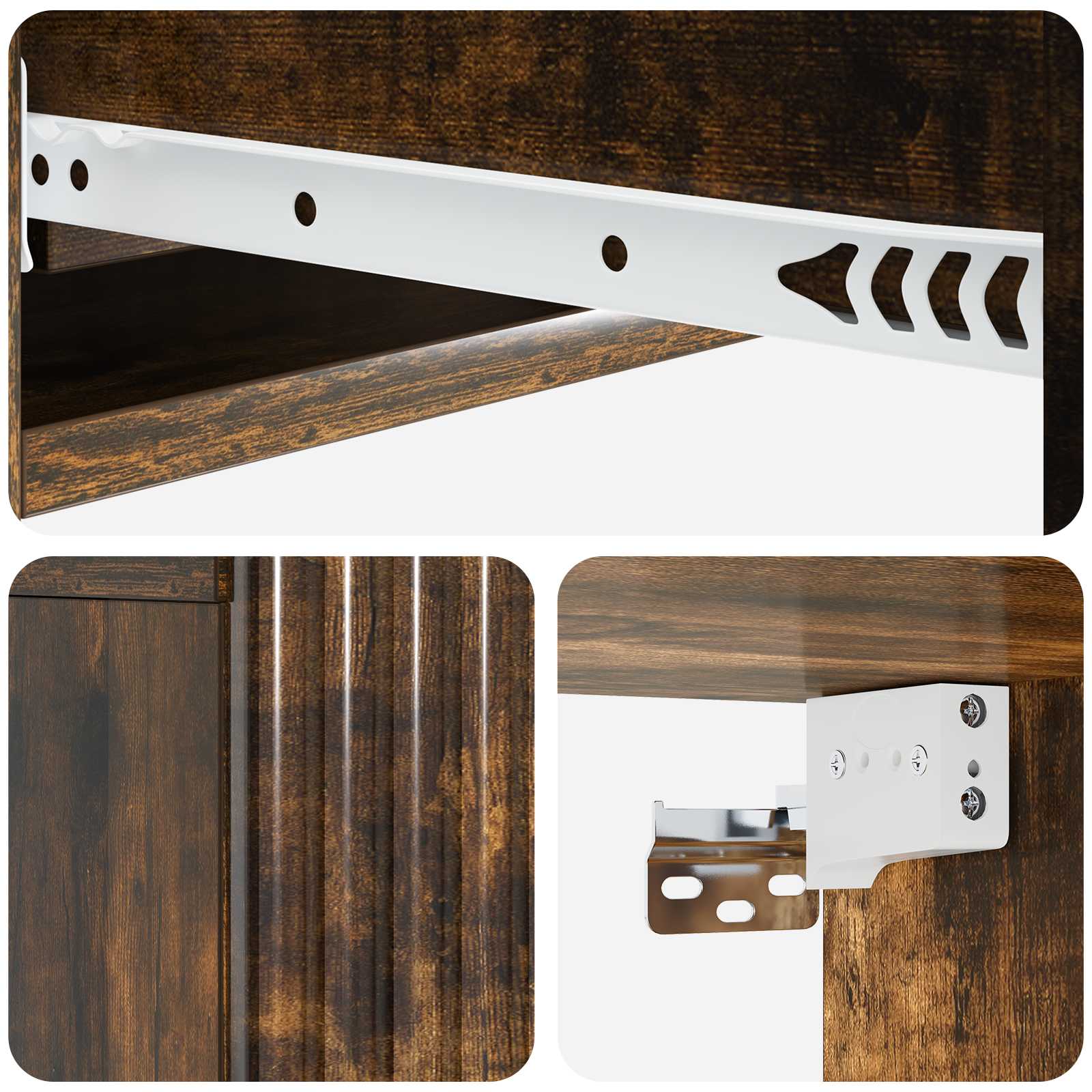 Wandmontage Zijtafel Gerookt eiken 87,5 x 34,5 x 17 cm is nu te koop bij PeponiXL, paradijselijk wonen!