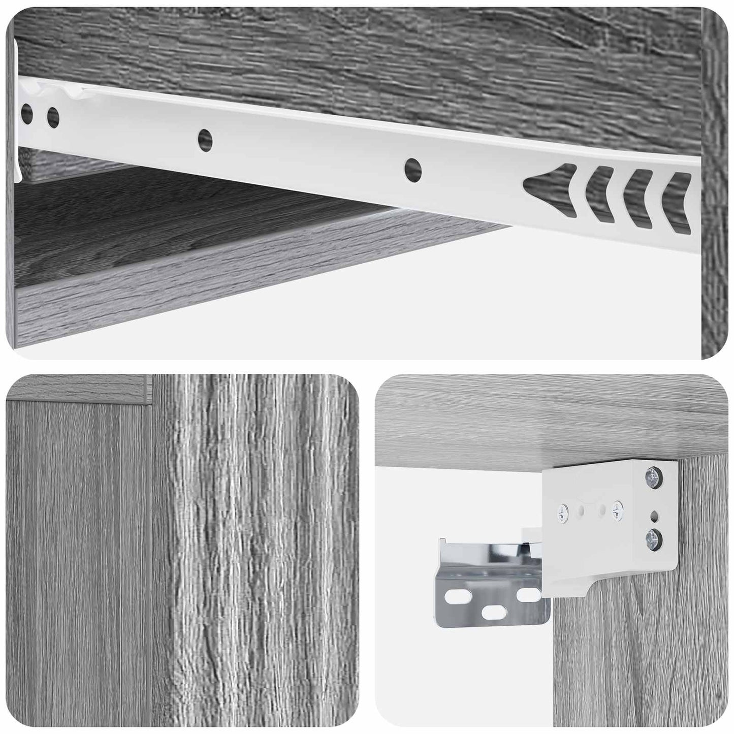 Wandmontage Zijtafel Grijs sonoma 87,5 x 34,5 x 17 cm is nu te koop bij PeponiXL, paradijselijk wonen!