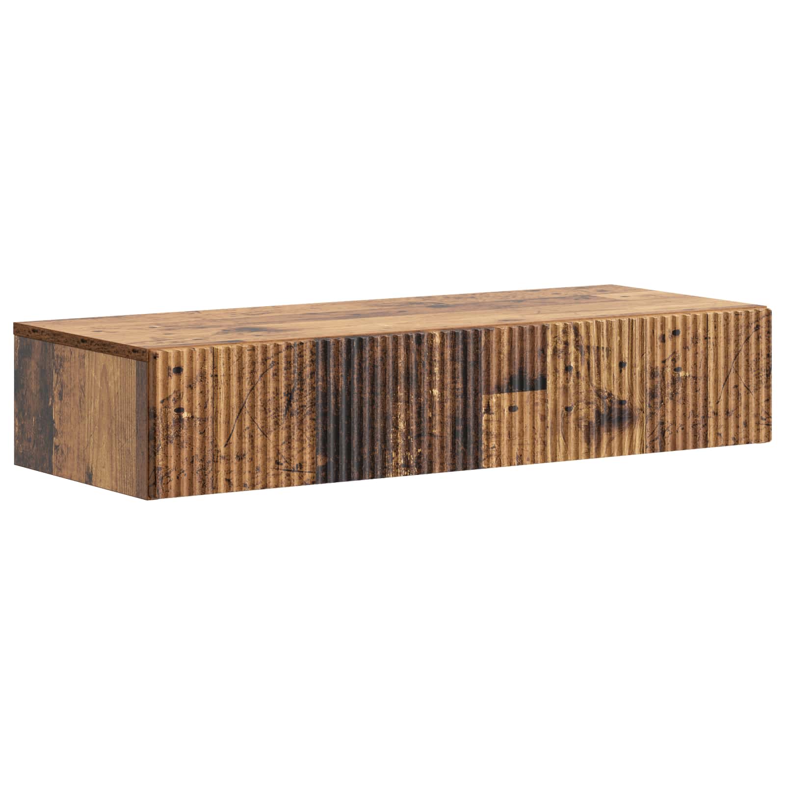 Wandmontage Zijtafel Oud hout 87,5 x 34,5 x 17 cm Bewerkt hout is nu te koop bij PeponiXL, paradijselijk wonen!