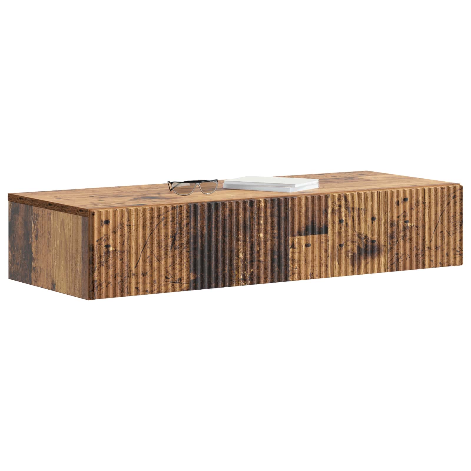 Wandmontage Zijtafel Oud hout 87,5 x 34,5 x 17 cm Bewerkt hout is nu te koop bij PeponiXL, paradijselijk wonen!