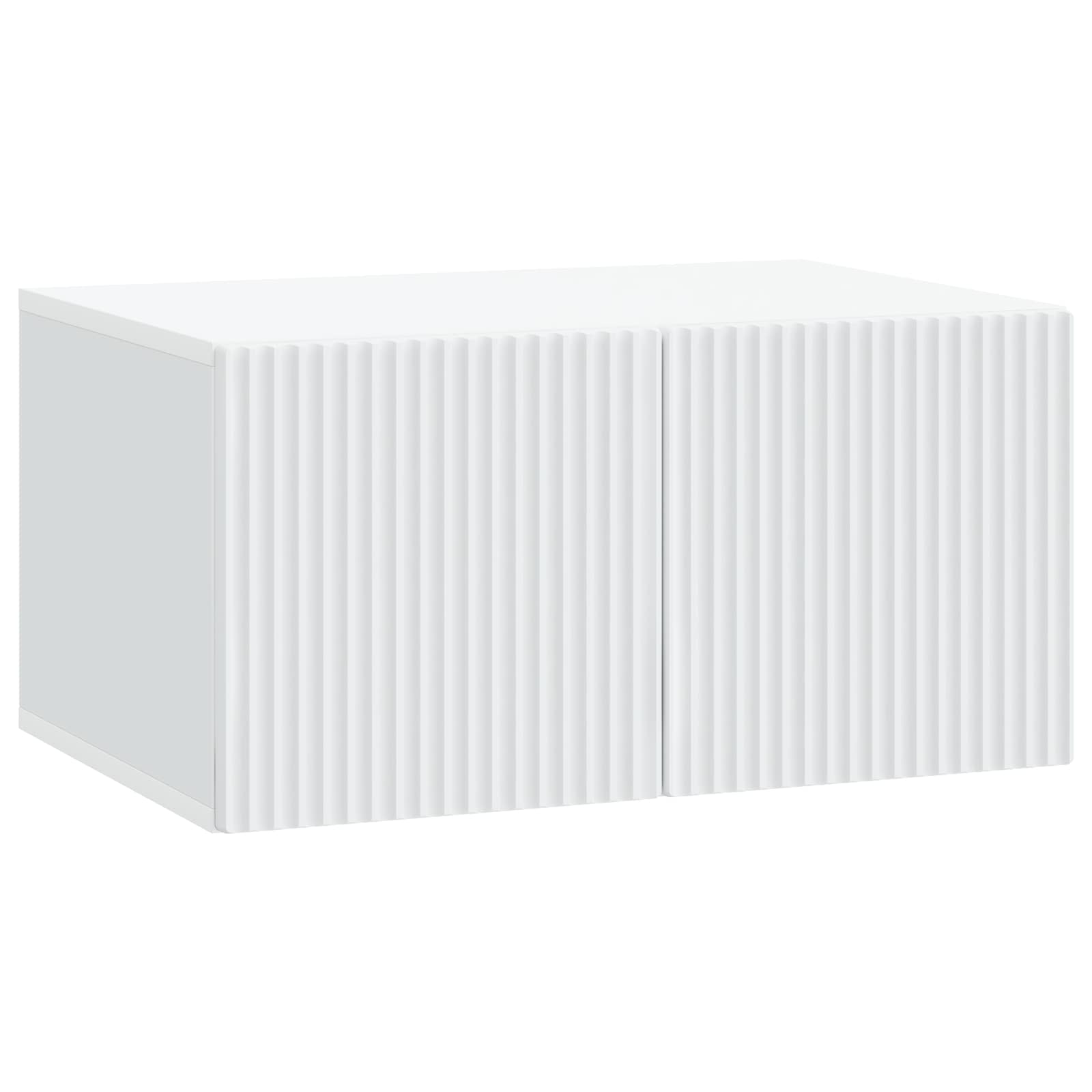 Wandbeugel TV-kast Wit 59,5 x 41 x 30 cm Bewerkt hout is nu te koop bij PeponiXL, paradijselijk wonen!
