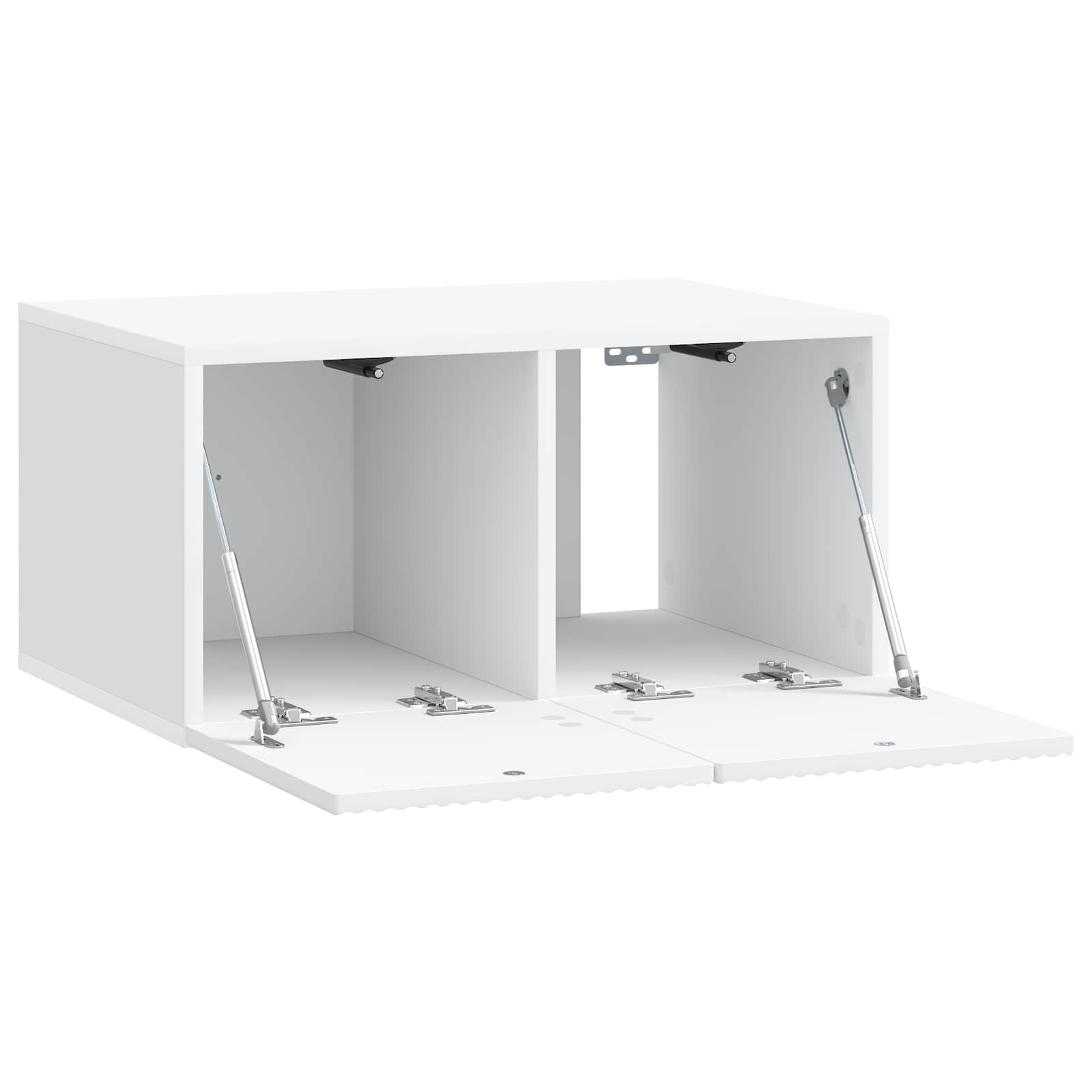 Wandbeugel TV-kast Wit 59,5 x 41 x 30 cm Bewerkt hout is nu te koop bij PeponiXL, paradijselijk wonen!