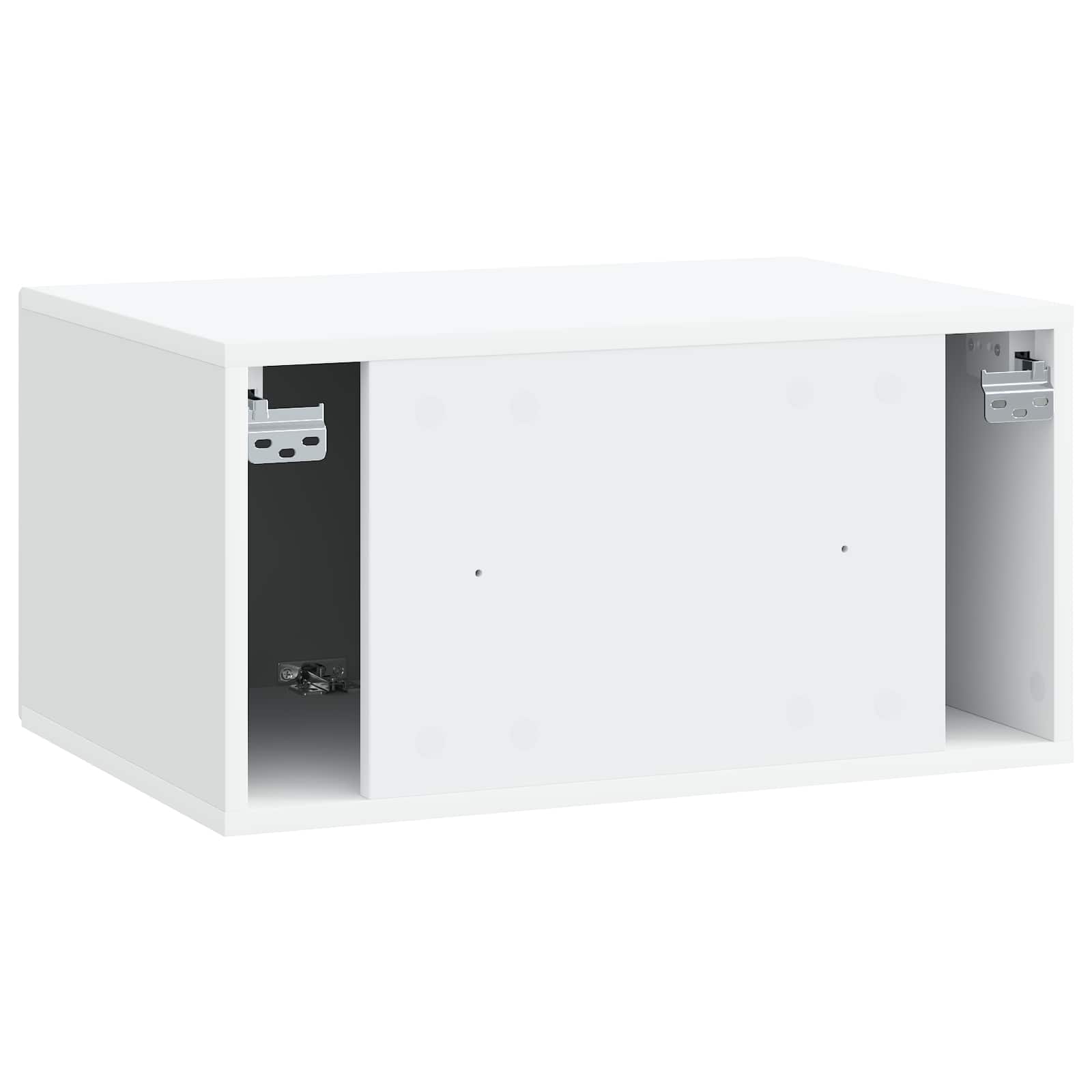 Wandbeugel TV-kast Wit 59,5 x 41 x 30 cm Bewerkt hout is nu te koop bij PeponiXL, paradijselijk wonen!
