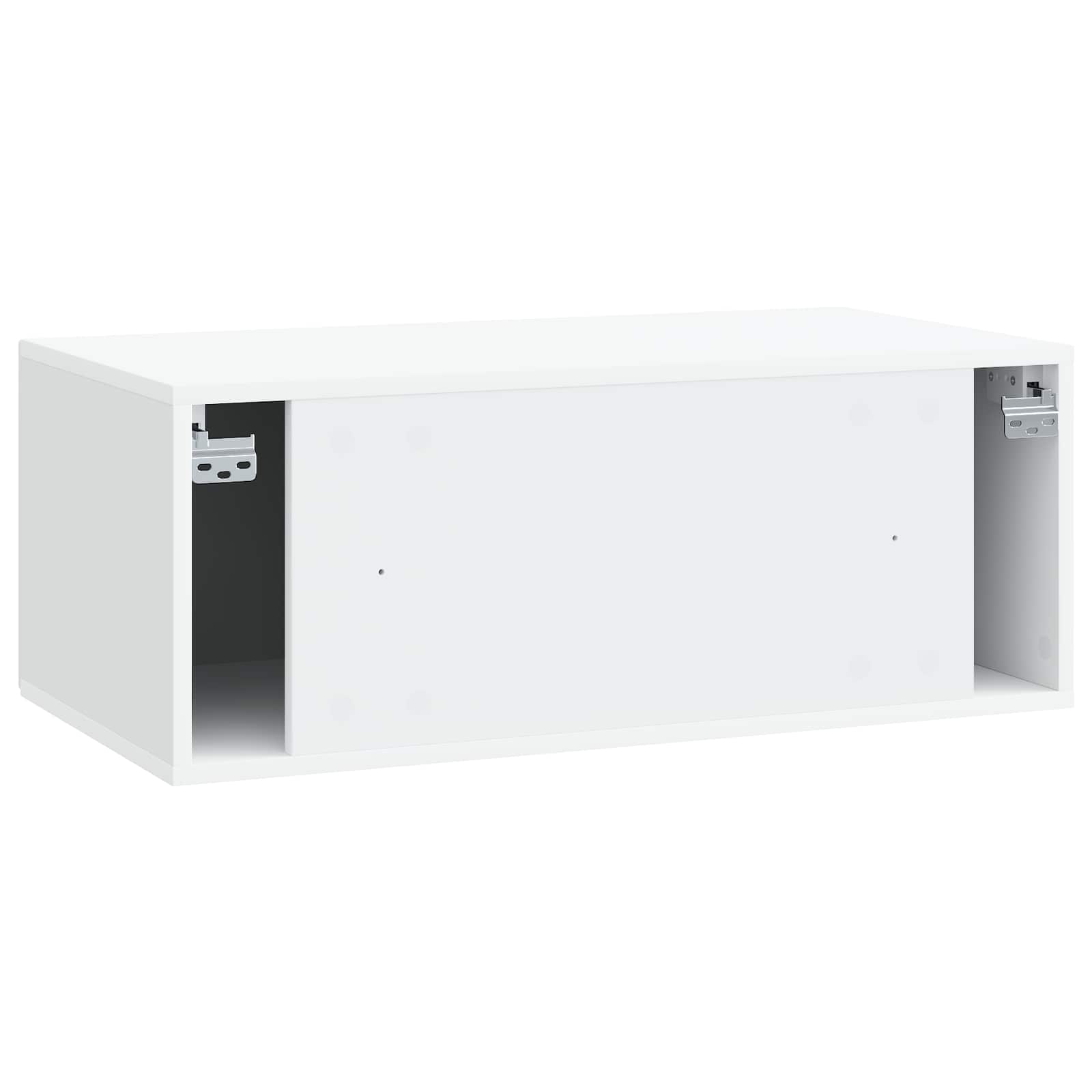 Wandbeugel TV-kast Wit 78,5 x 41 x 30 cm Bewerkt hout is nu te koop bij PeponiXL, paradijselijk wonen!