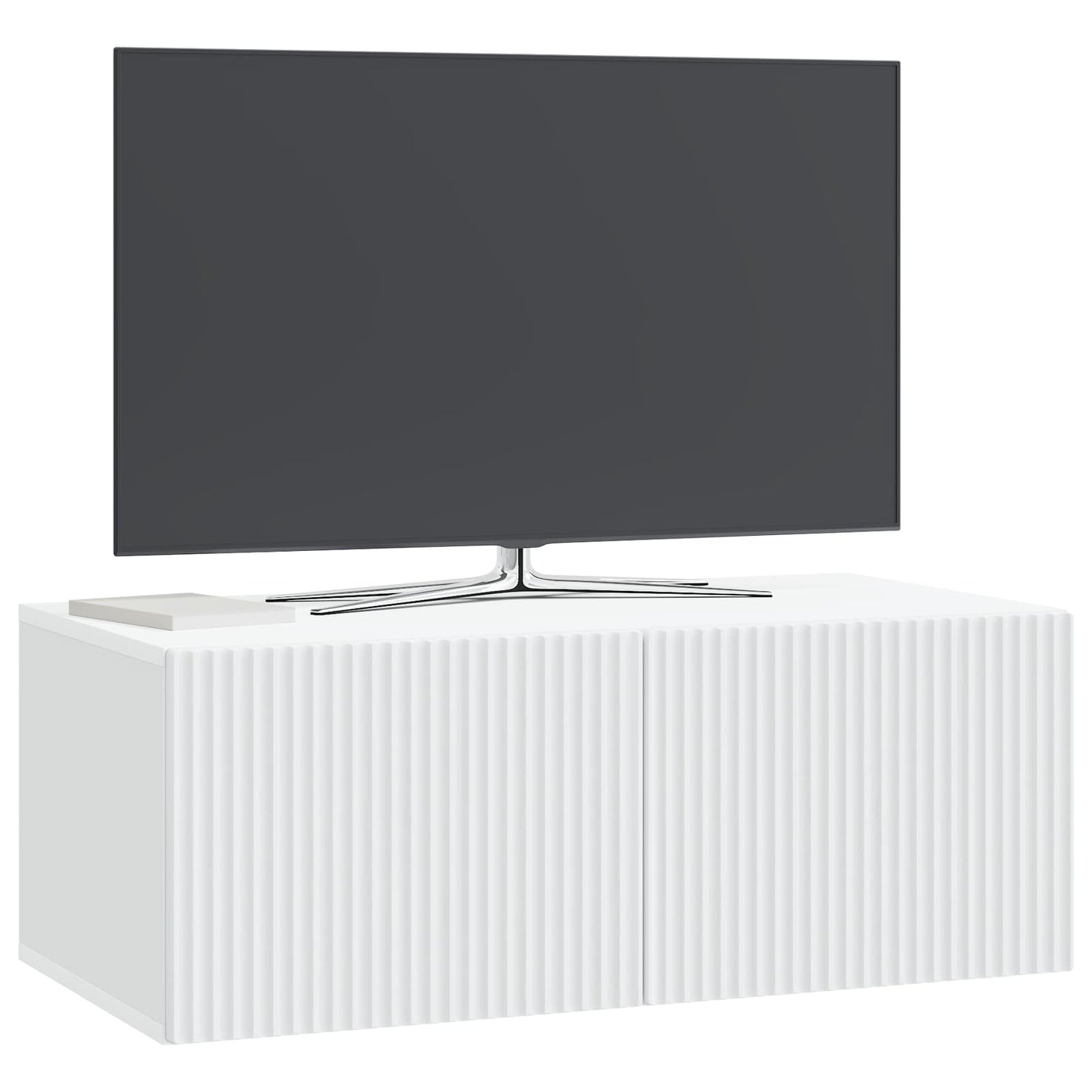 Wandbeugel TV-kast Wit 78,5 x 41 x 30 cm Bewerkt hout is nu te koop bij PeponiXL, paradijselijk wonen!