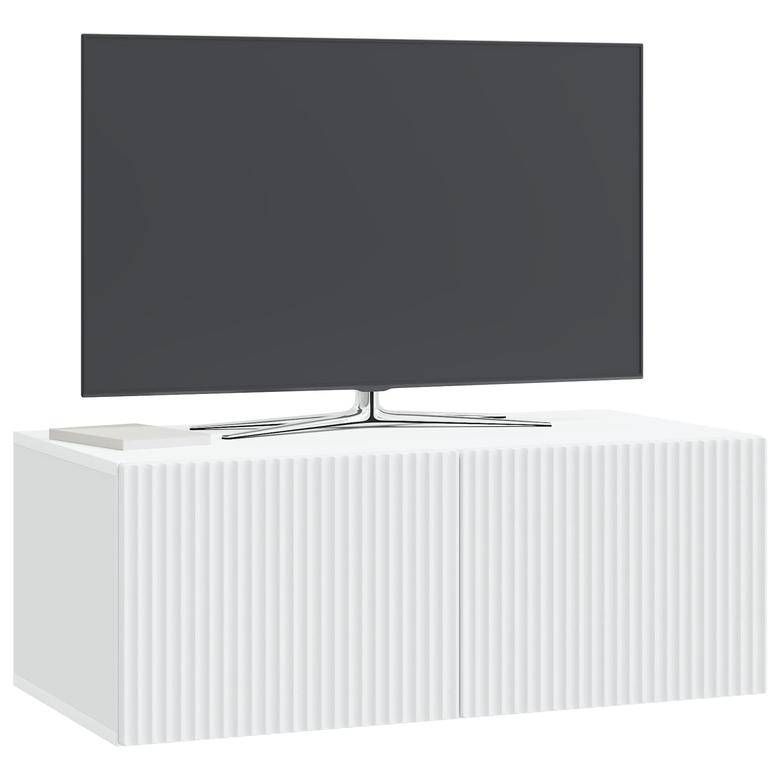 Wandbeugel TV-kast Wit 78,5 x 41 x 30 cm Bewerkt hout is nu te koop bij PeponiXL, paradijselijk wonen!