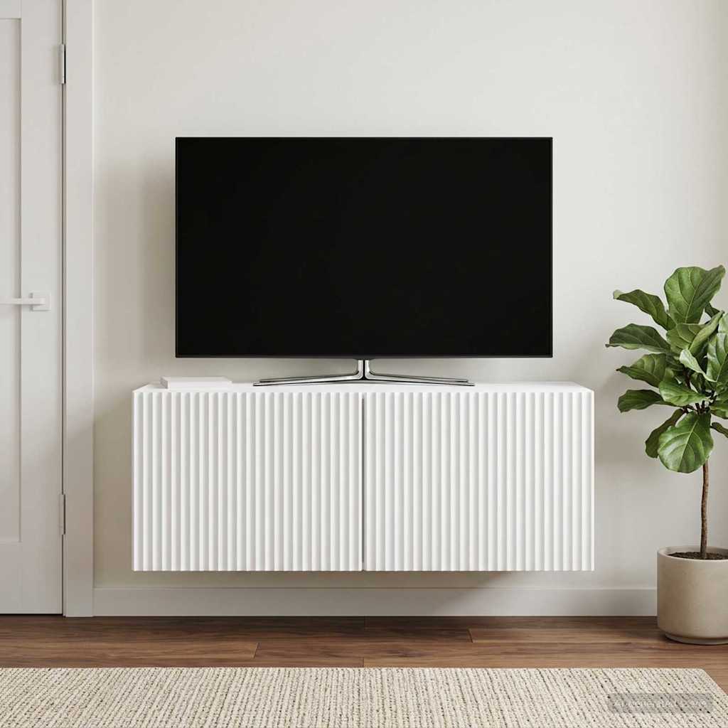 Wandbeugel TV-kast Wit 78,5 x 31 x 30 cm Bewerkt hout is nu te koop bij PeponiXL, paradijselijk wonen!