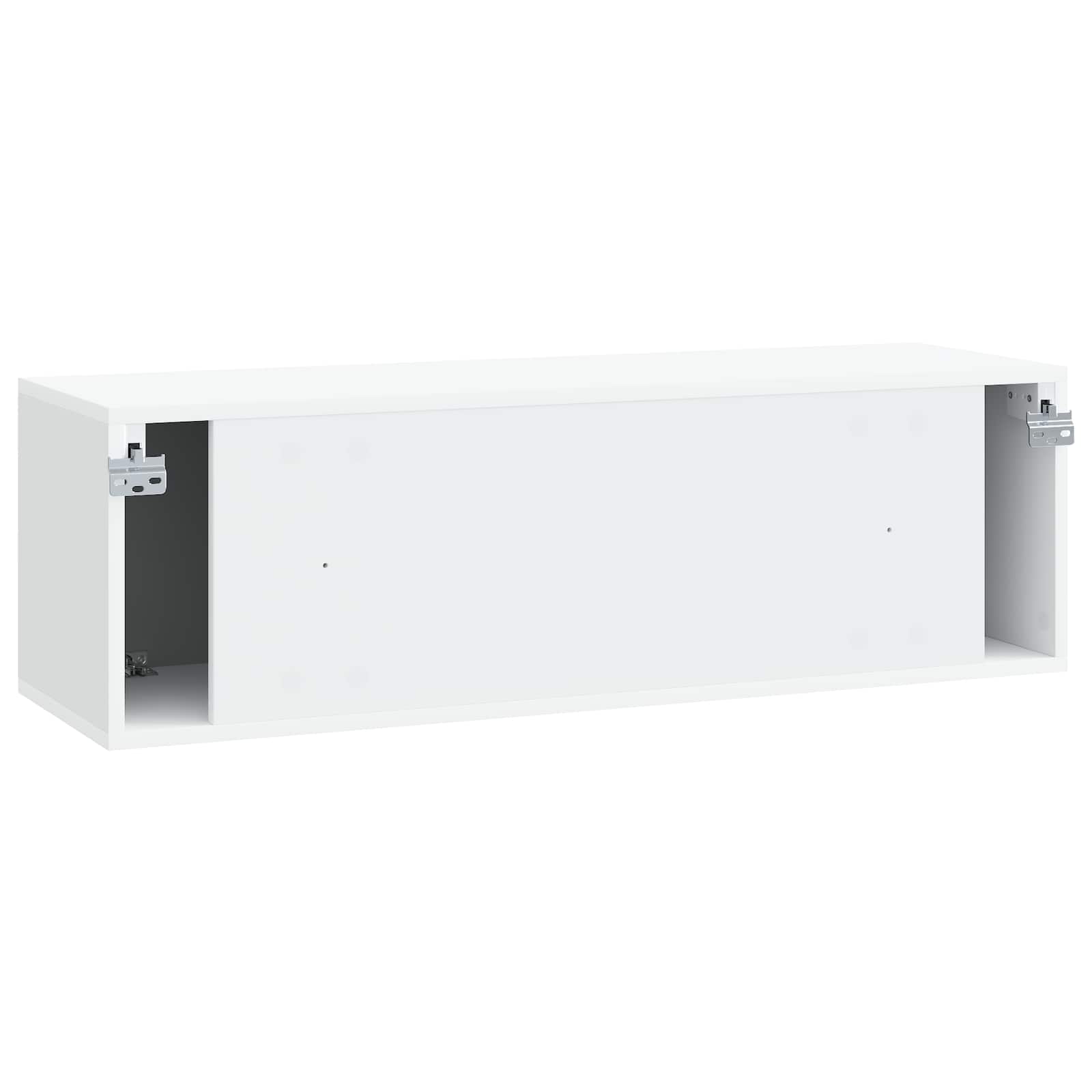 Wandbeugel TV-kast Wit 98 x 31 x 30 cm Bewerkt hout is nu te koop bij PeponiXL, paradijselijk wonen!
