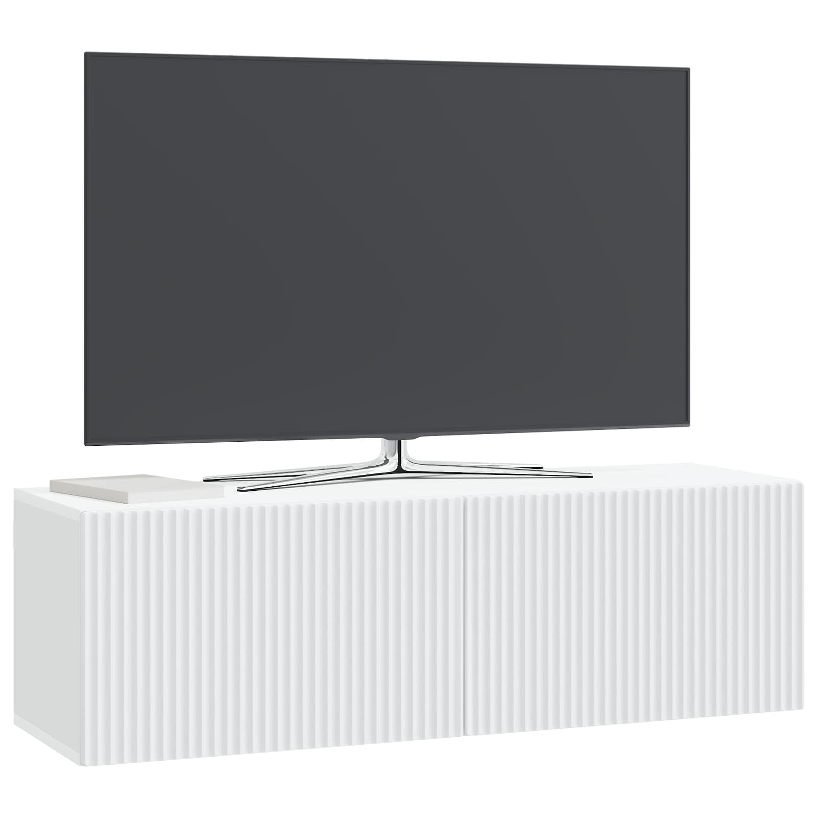 Wandbeugel TV-kast Wit 98 x 31 x 30 cm Bewerkt hout is nu te koop bij PeponiXL, paradijselijk wonen!