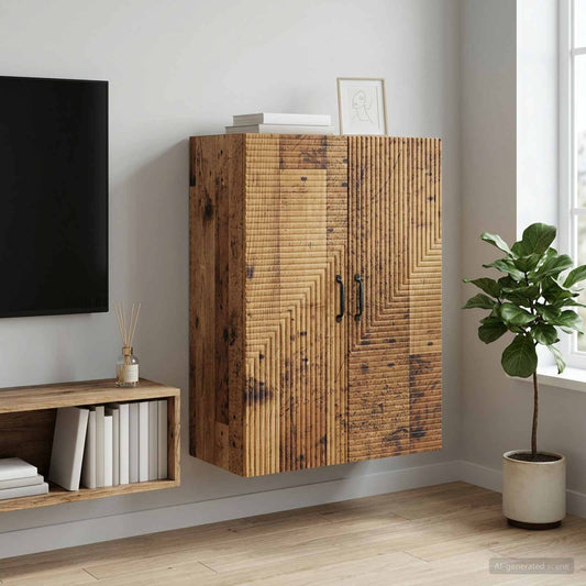 Wandkast Oud hout 66 x 34,5 x 90 cm Bewerkt hout is nu te koop bij PeponiXL, paradijselijk wonen!