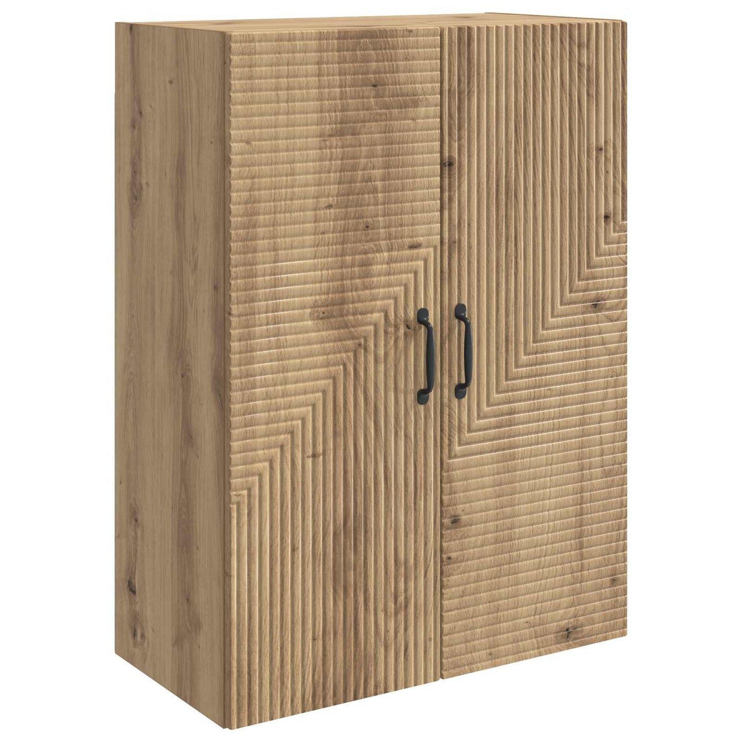 Wandkast Artisanaal eiken 66 x 34,5 x 90 cm Bewerkt hout is nu te koop bij PeponiXL, paradijselijk wonen!