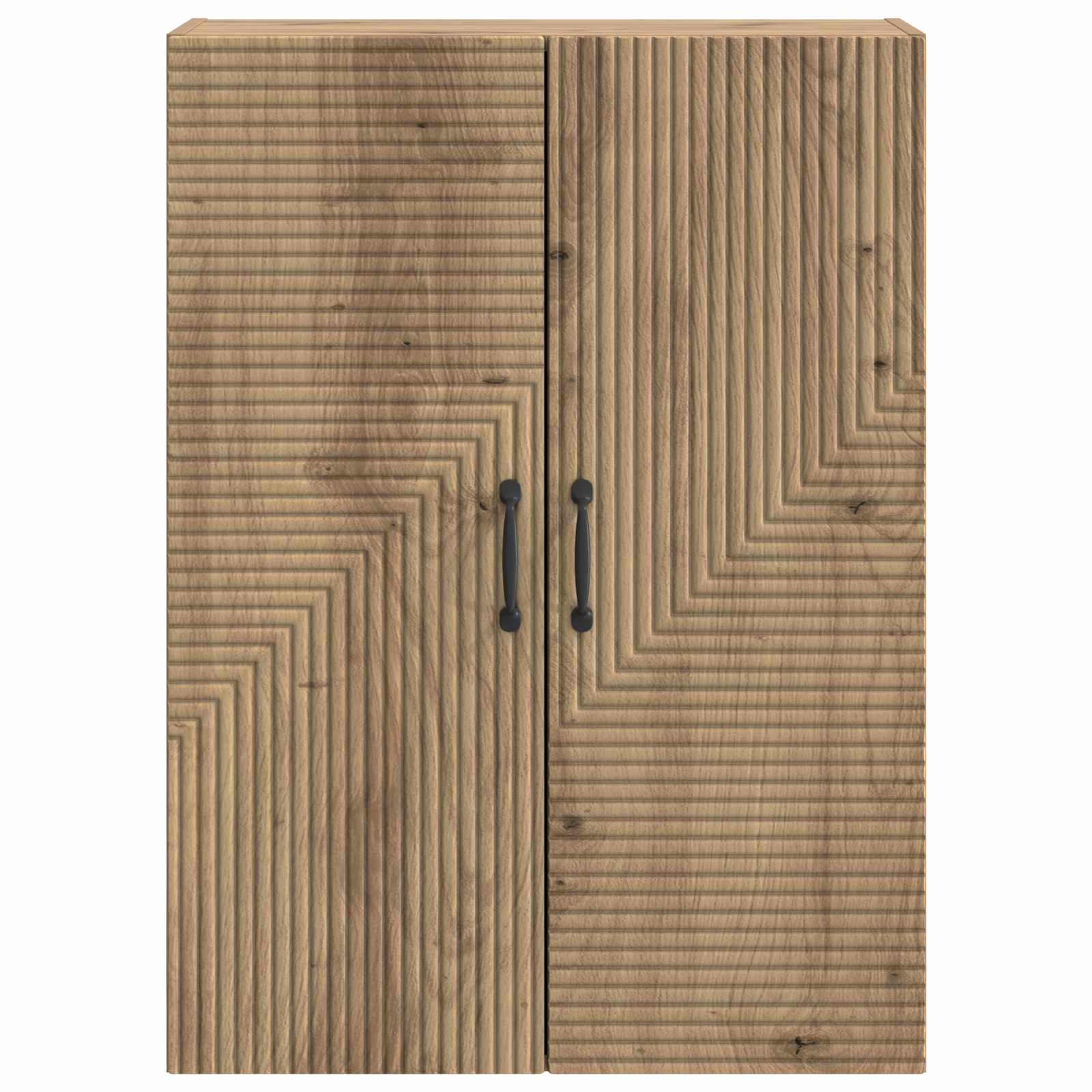 Wandkast Artisanaal eiken 66 x 34,5 x 90 cm Bewerkt hout is nu te koop bij PeponiXL, paradijselijk wonen!
