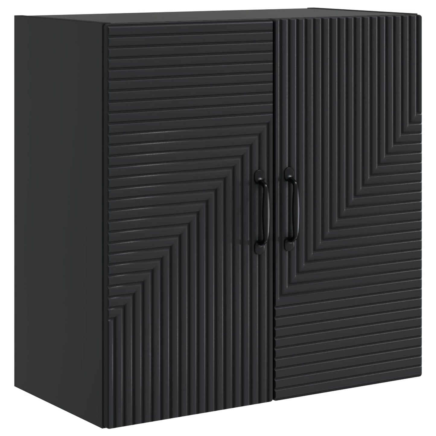 Wandkast Zwart 59 x 31 x 60 cm Bewerkt hout is nu te koop bij PeponiXL, paradijselijk wonen!