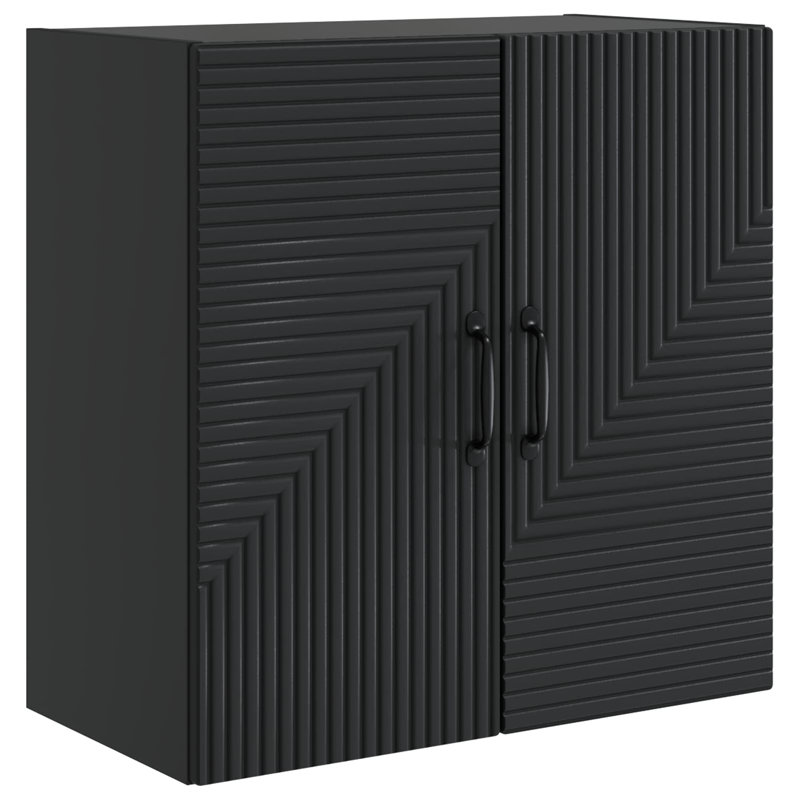 Wandkast Zwart 59 x 31 x 60 cm Bewerkt hout is nu te koop bij PeponiXL, paradijselijk wonen!