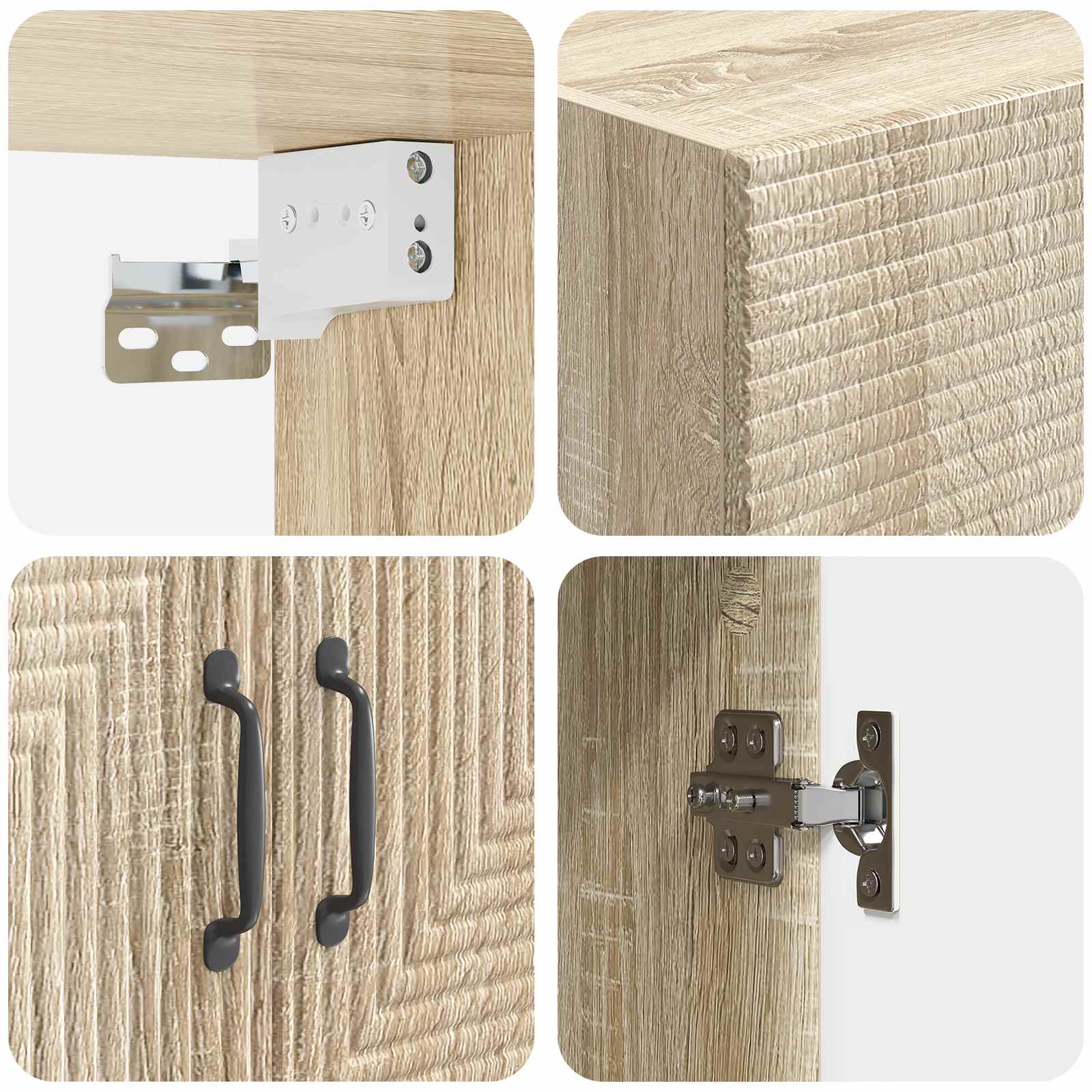 Wandkast Sonoma Eiken 59 x 31 x 60 cm Bewerkt hout is nu te koop bij PeponiXL, paradijselijk wonen!