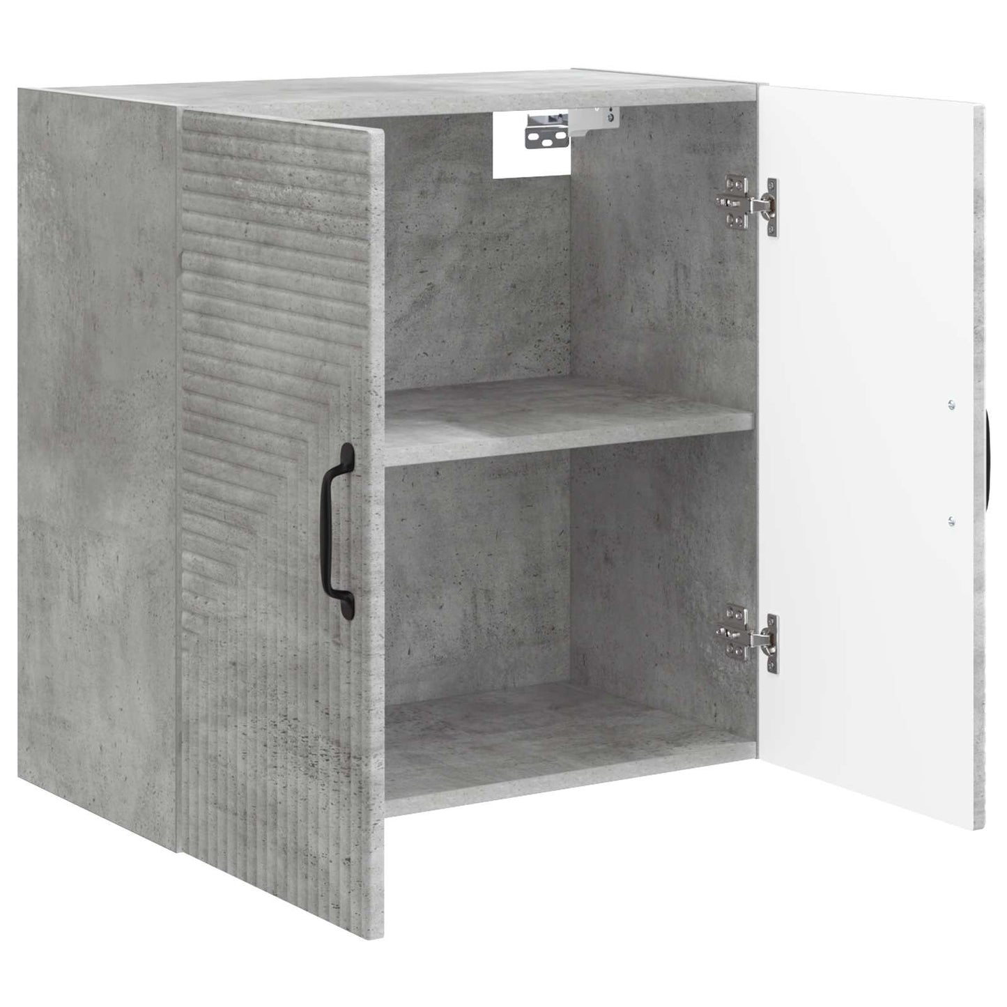 Wandkast Betongrijs 59 x 31 x 60 cm Bewerkt hout is nu te koop bij PeponiXL, paradijselijk wonen!