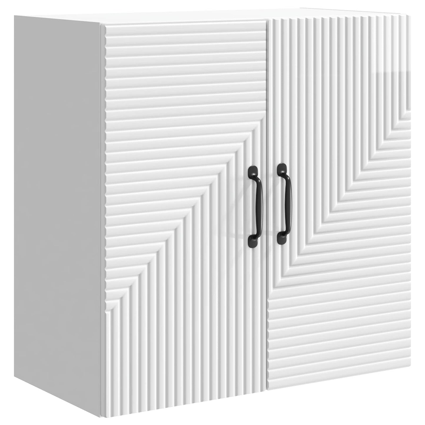Wandkast Hoogglans Wit 59 x 31 x 60 cm Bewerkt hout is nu te koop bij PeponiXL, paradijselijk wonen!