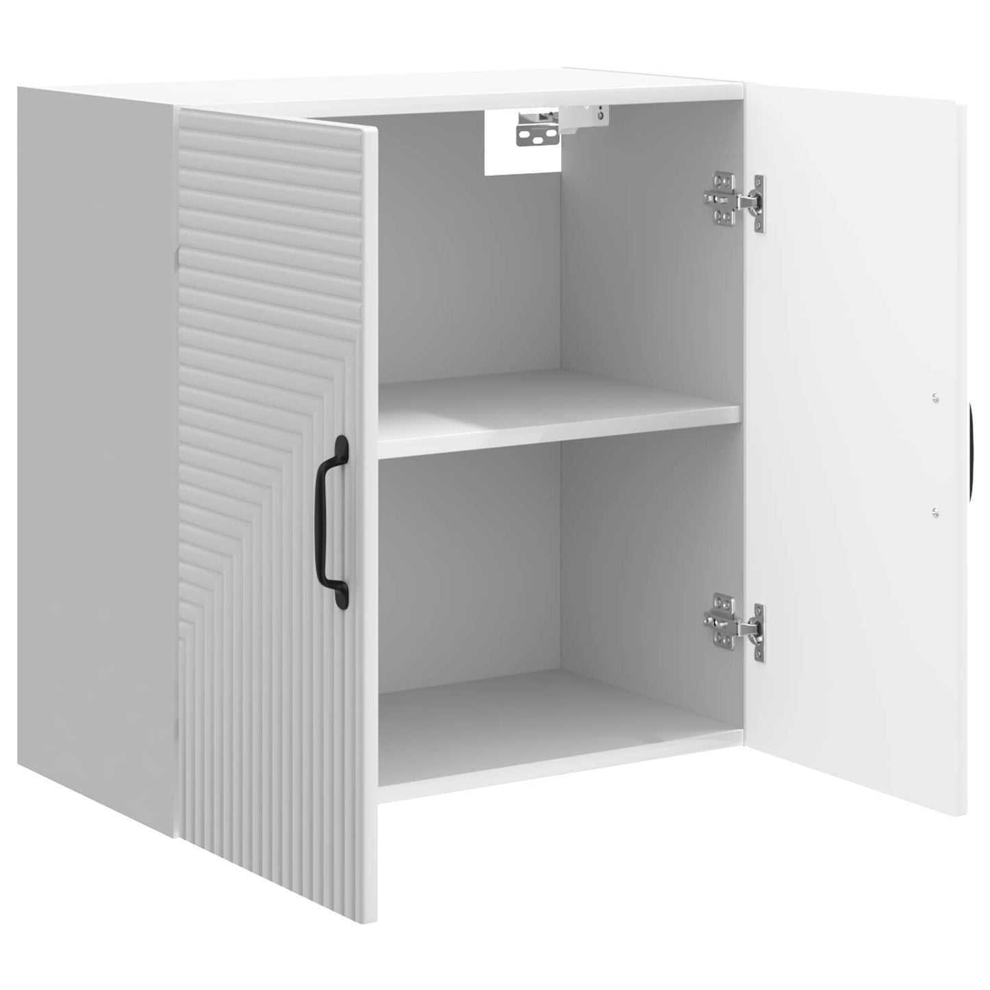 Wandkast Hoogglans Wit 59 x 31 x 60 cm Bewerkt hout is nu te koop bij PeponiXL, paradijselijk wonen!