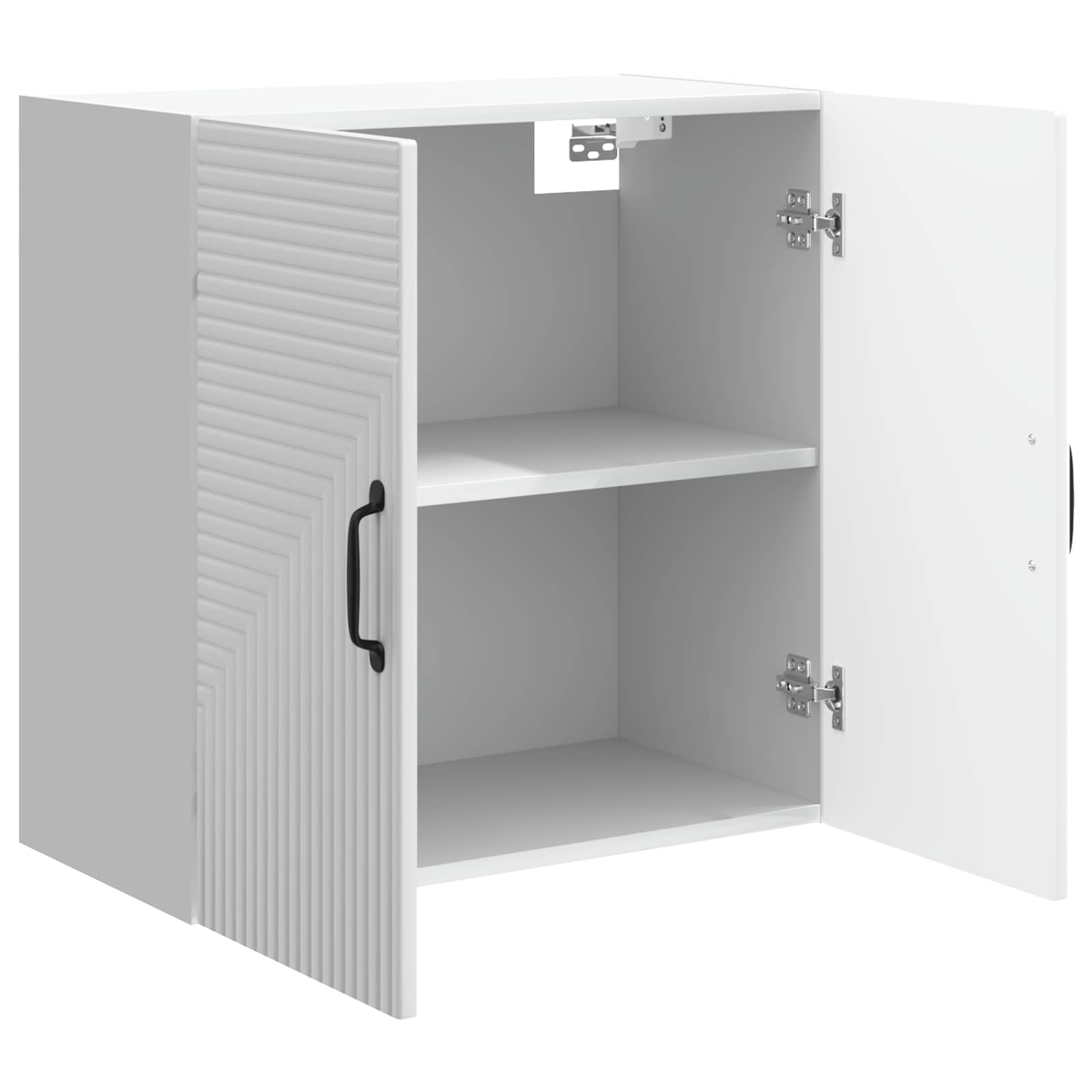 Wandkast Hoogglans Wit 59 x 31 x 60 cm Bewerkt hout is nu te koop bij PeponiXL, paradijselijk wonen!