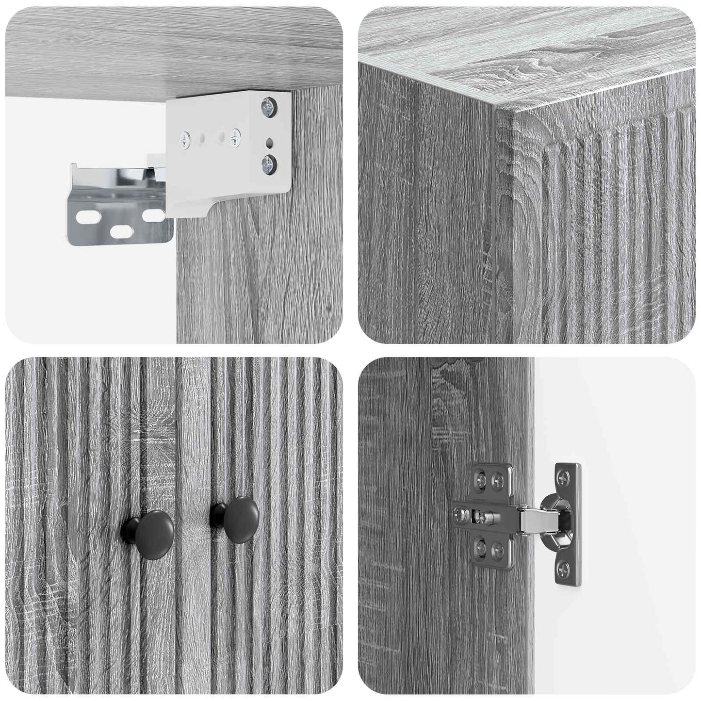 Wandkast Grijs Sonoma 59 x 31 x 60 cm Bewerkt hout is nu te koop bij PeponiXL, paradijselijk wonen!