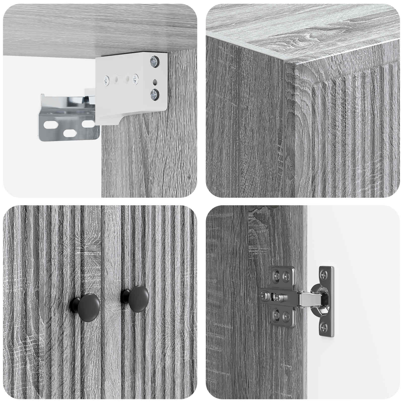 Wandkast Grijs Sonoma 59 x 31 x 60 cm Bewerkt hout is nu te koop bij PeponiXL, paradijselijk wonen!