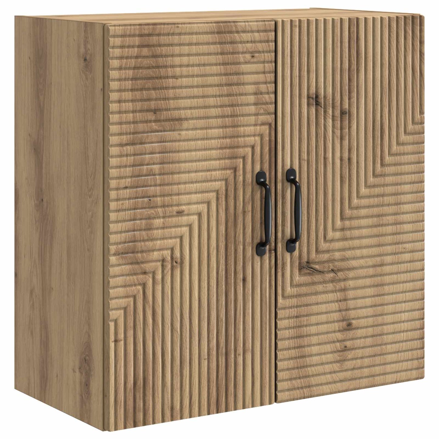 Wandkast Artisanaal eiken 59 x 31 x 60 cm Bewerkt hout is nu te koop bij PeponiXL, paradijselijk wonen!